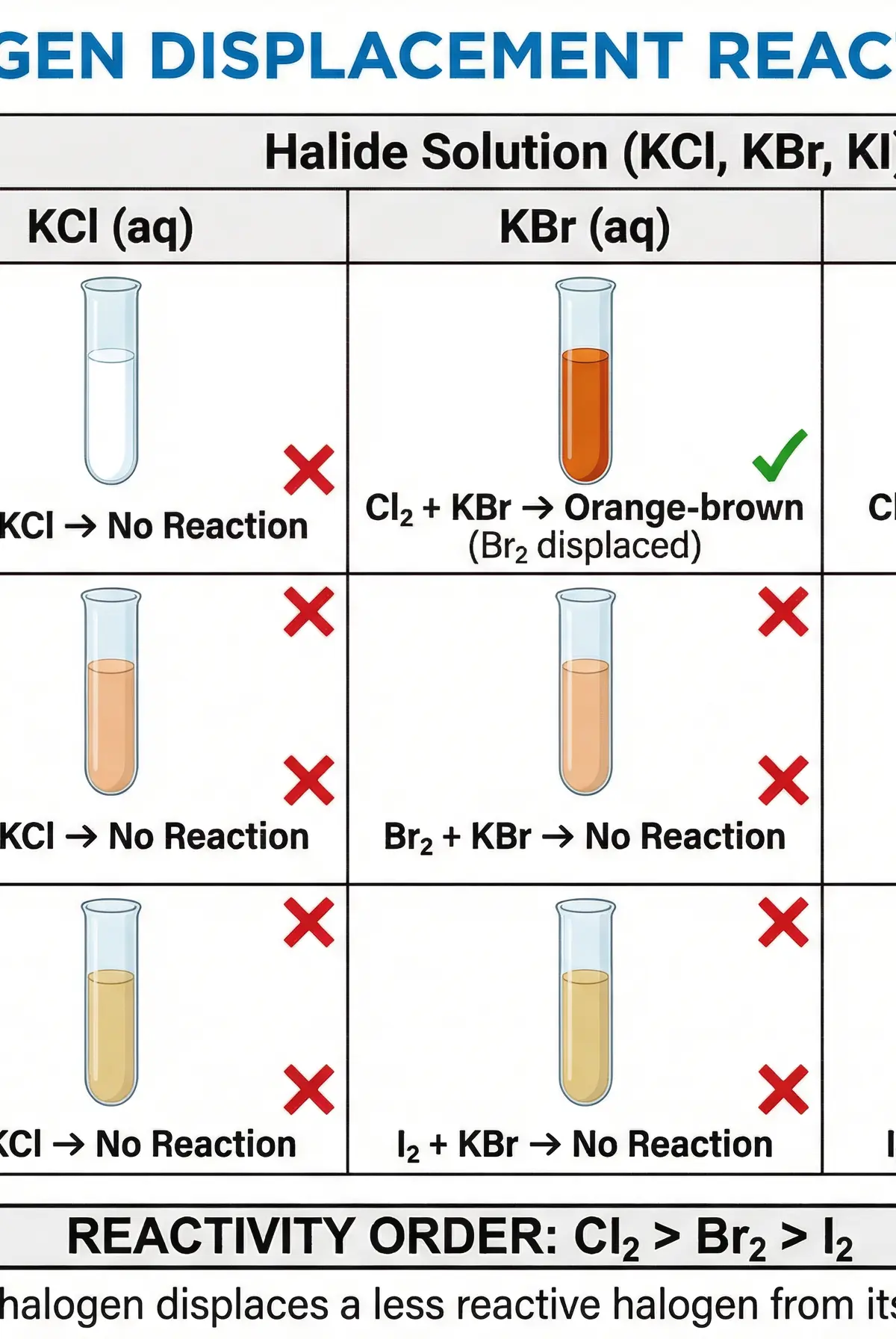 Halogen Displacement Reactions