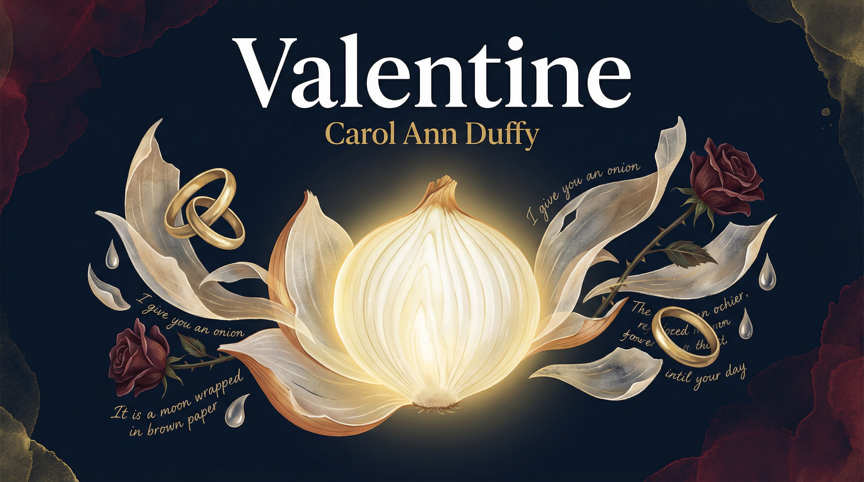 Header image for Carol Ann Duffy's 'Valentine'.