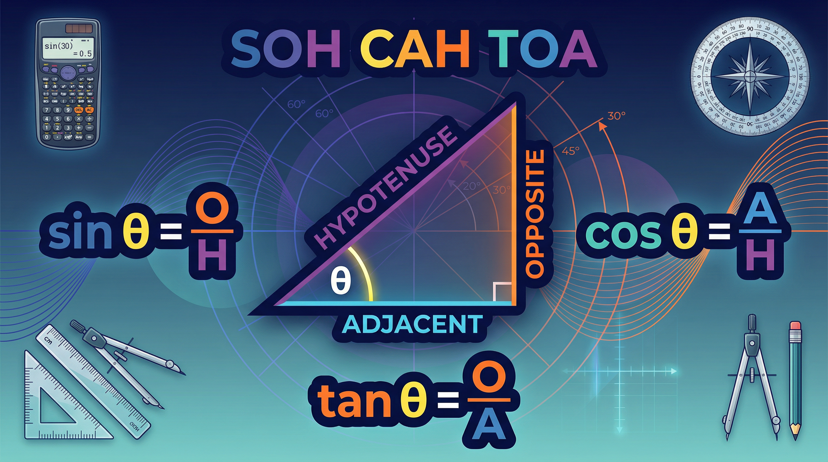 Trigonometry — AQA GCSE study guide illustration