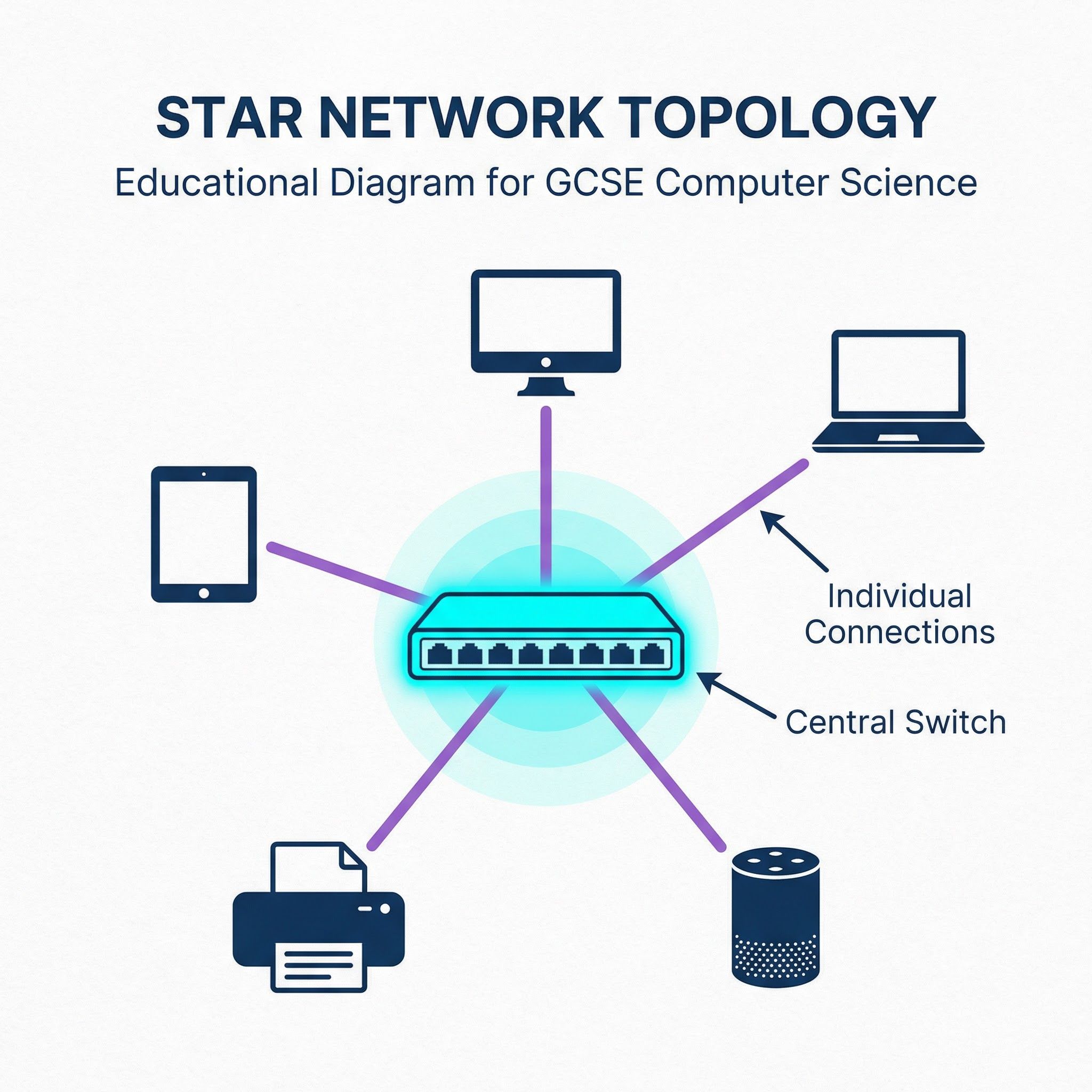 Network Topologies (Bus, Star, Ring) – Computer Science – GCSE