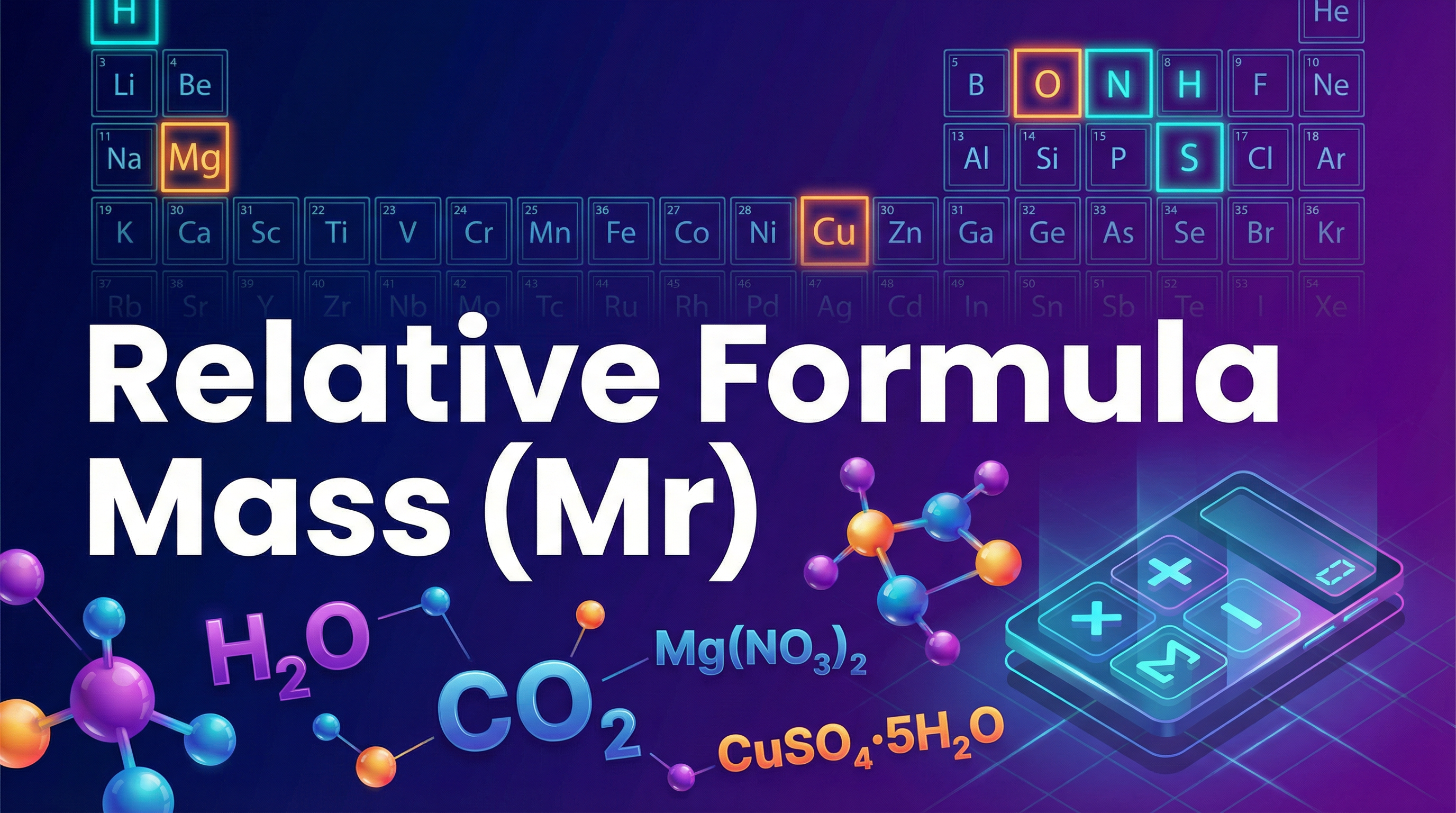 Calculation of Relative Formula Mass (Mr) — Edexcel GCSE study guide illustration