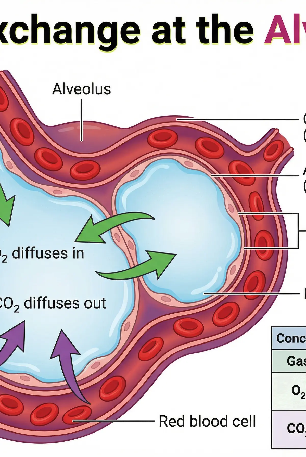 Gas Exchange at the Alveolus