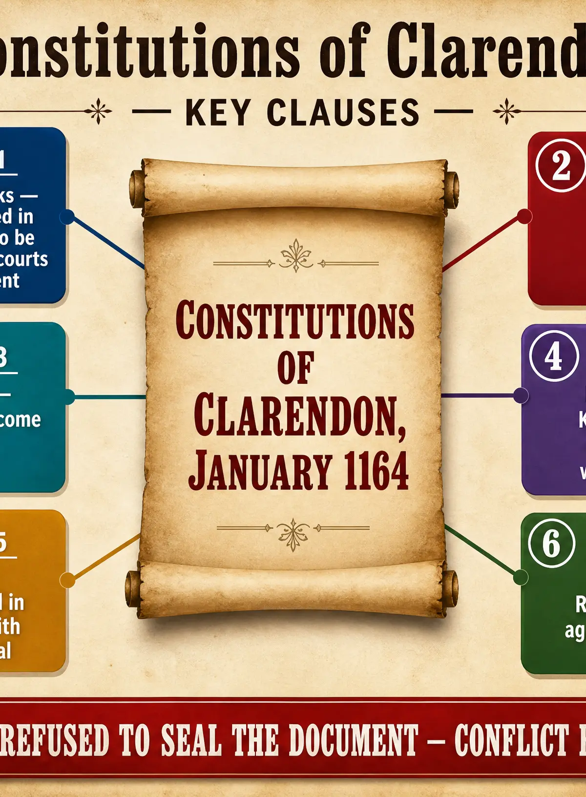 Key Clauses of the Constitutions of Clarendon (1164)