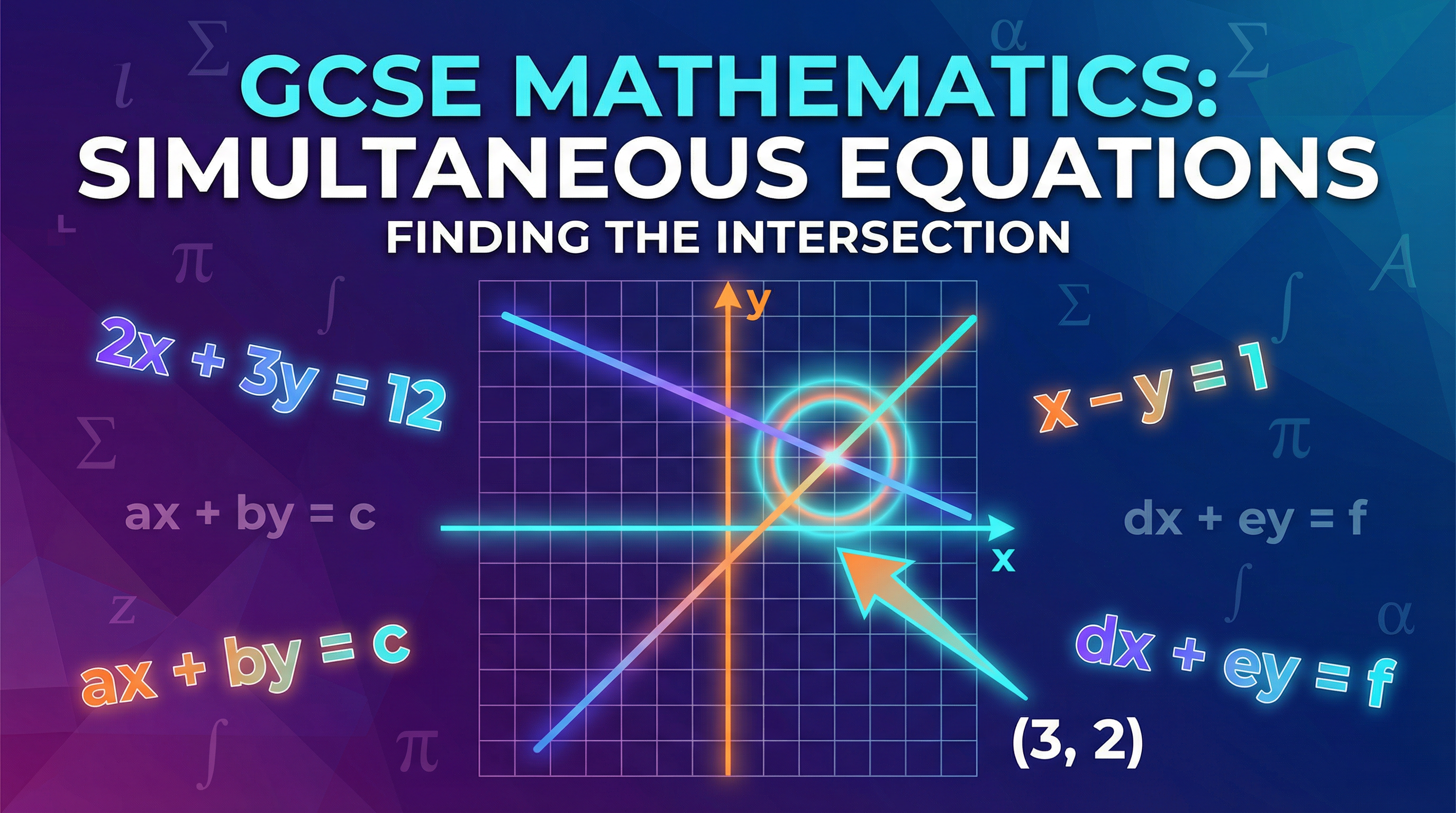 Simultaneous equations — AQA GCSE study guide illustration