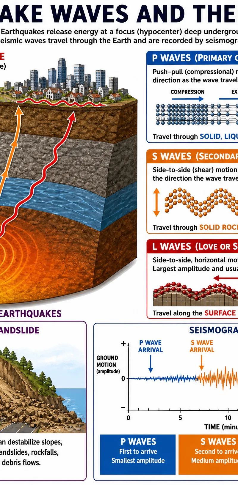 Earthquake Waves and Secondary Hazards
