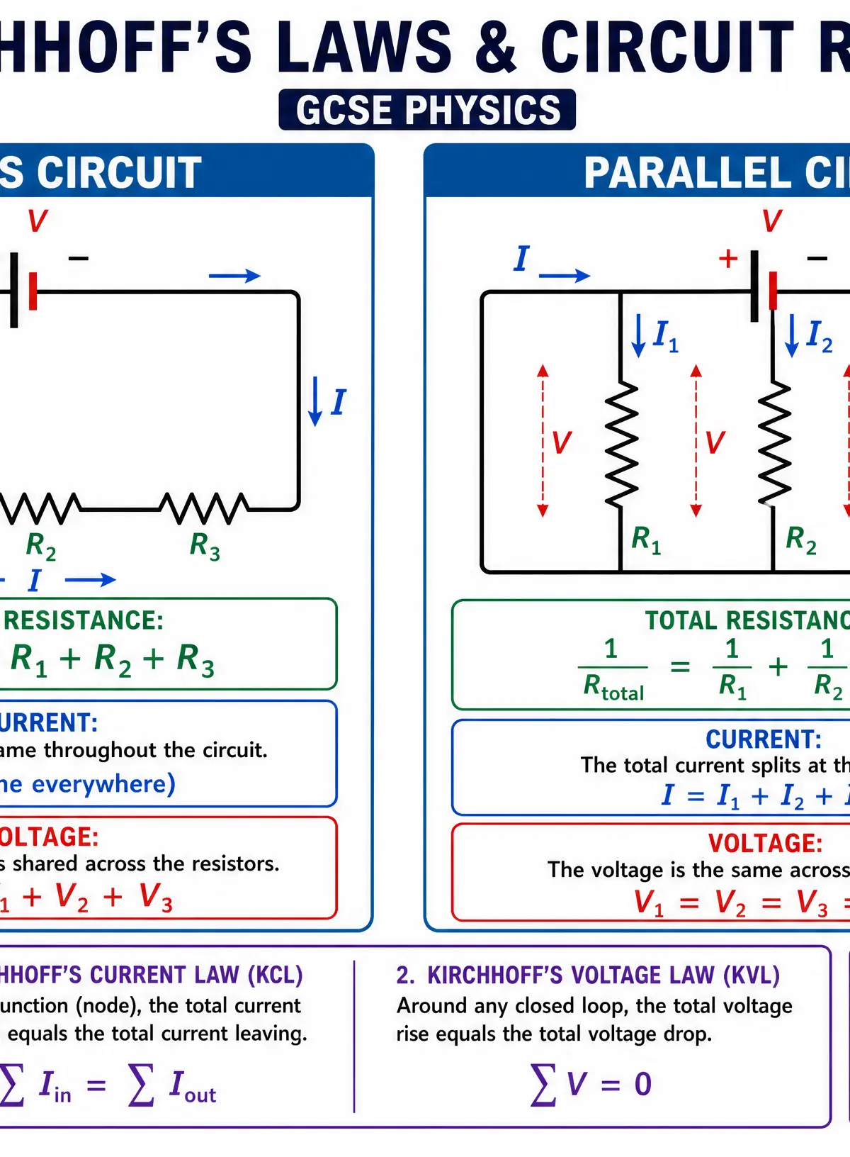 Rules for Series and Parallel Circuits