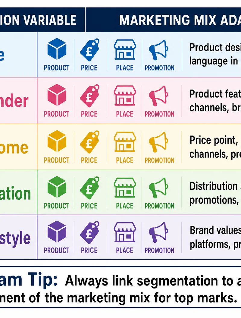 Linking Segmentation to the Marketing Mix