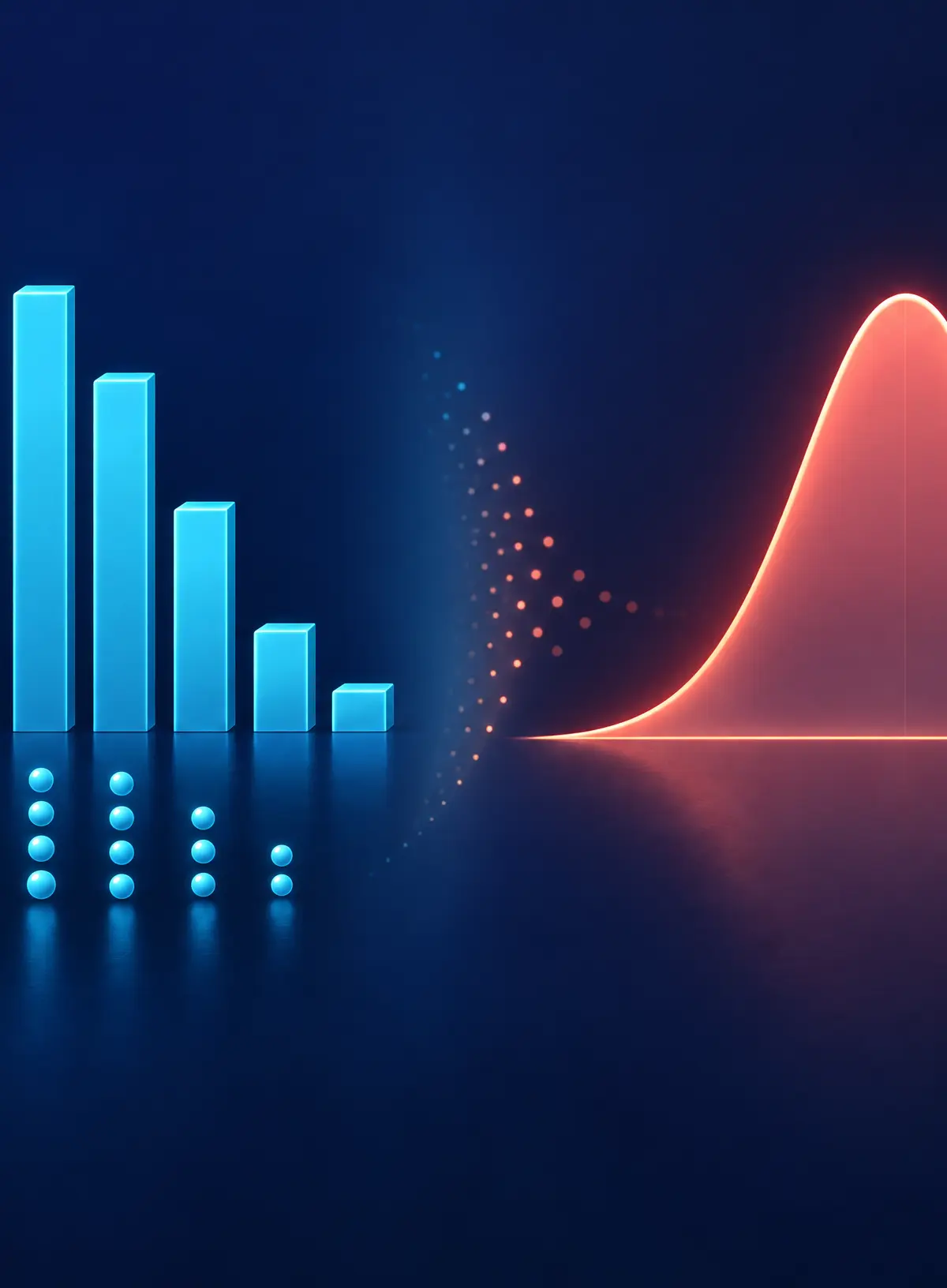 Discrete counts and continuous measurements