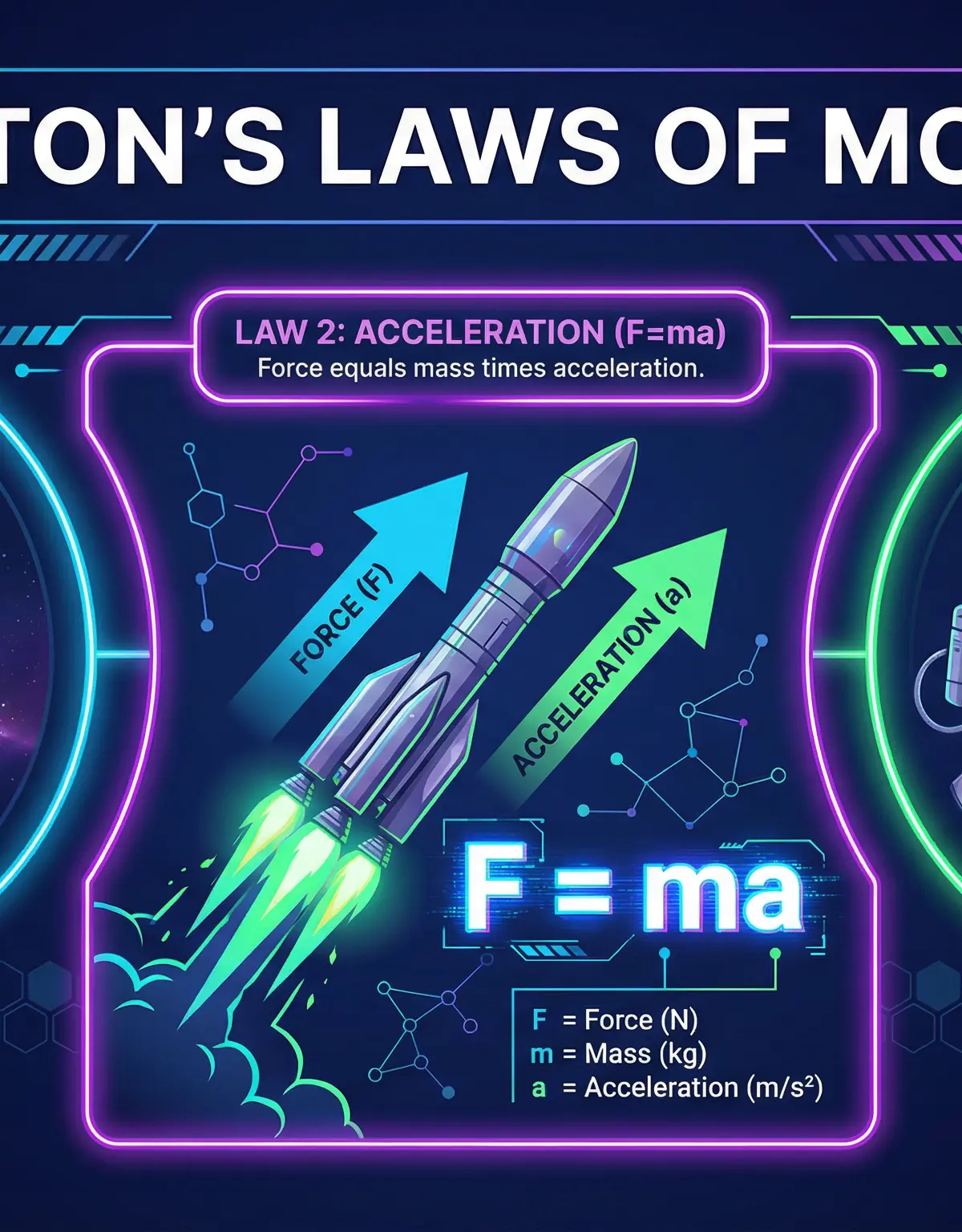 An overview of Newton's Three Laws of Motion.