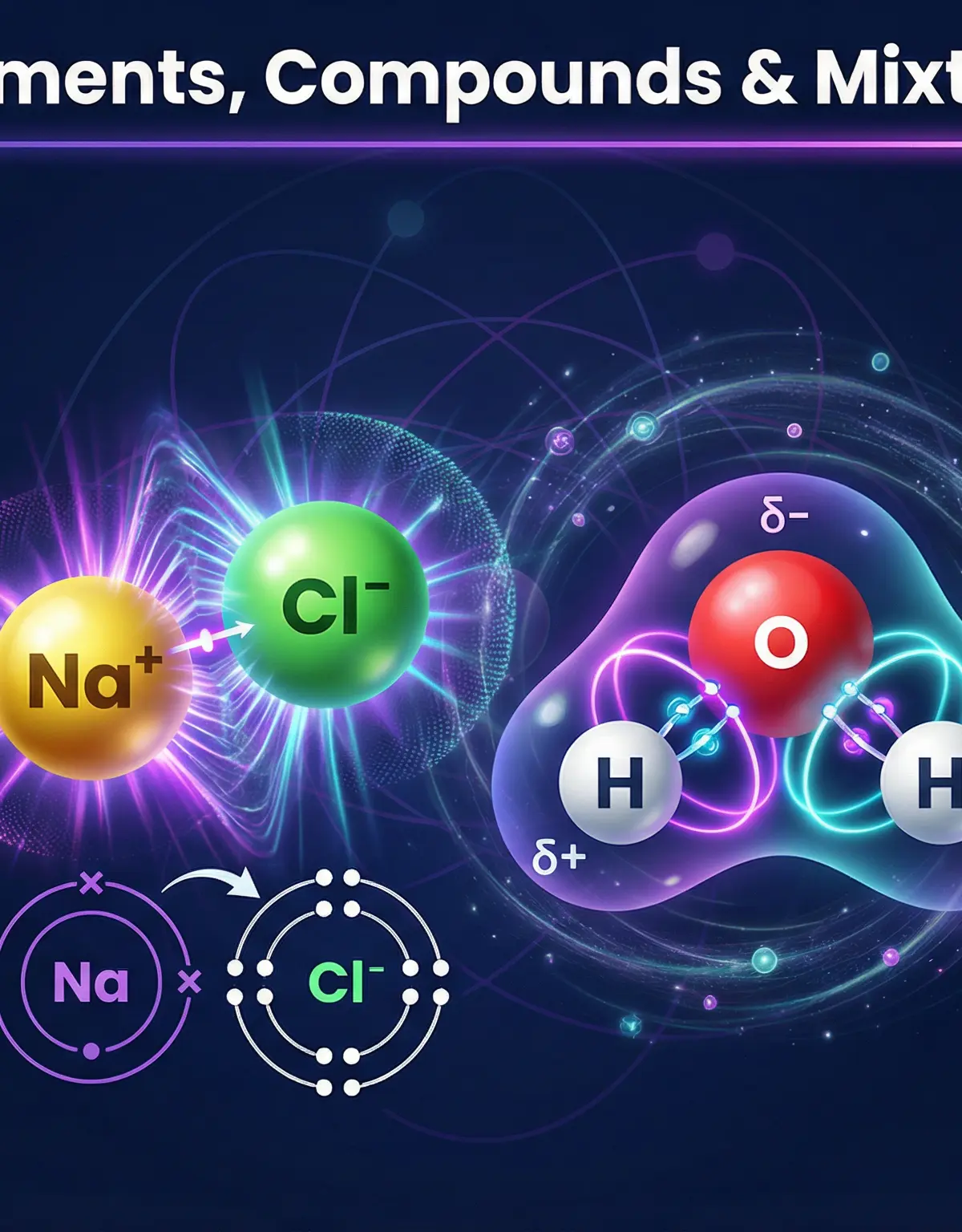 Header image for Elements, Compounds and Mixtures