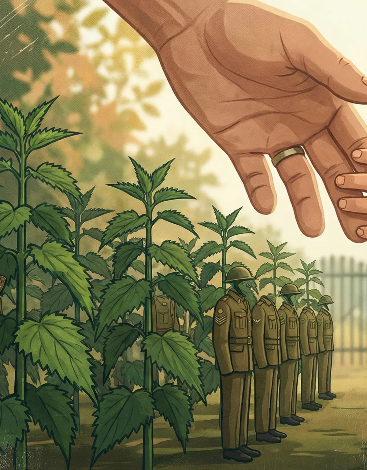Header image for Nettles by Vernon Scannell - exploring parental protection and futility