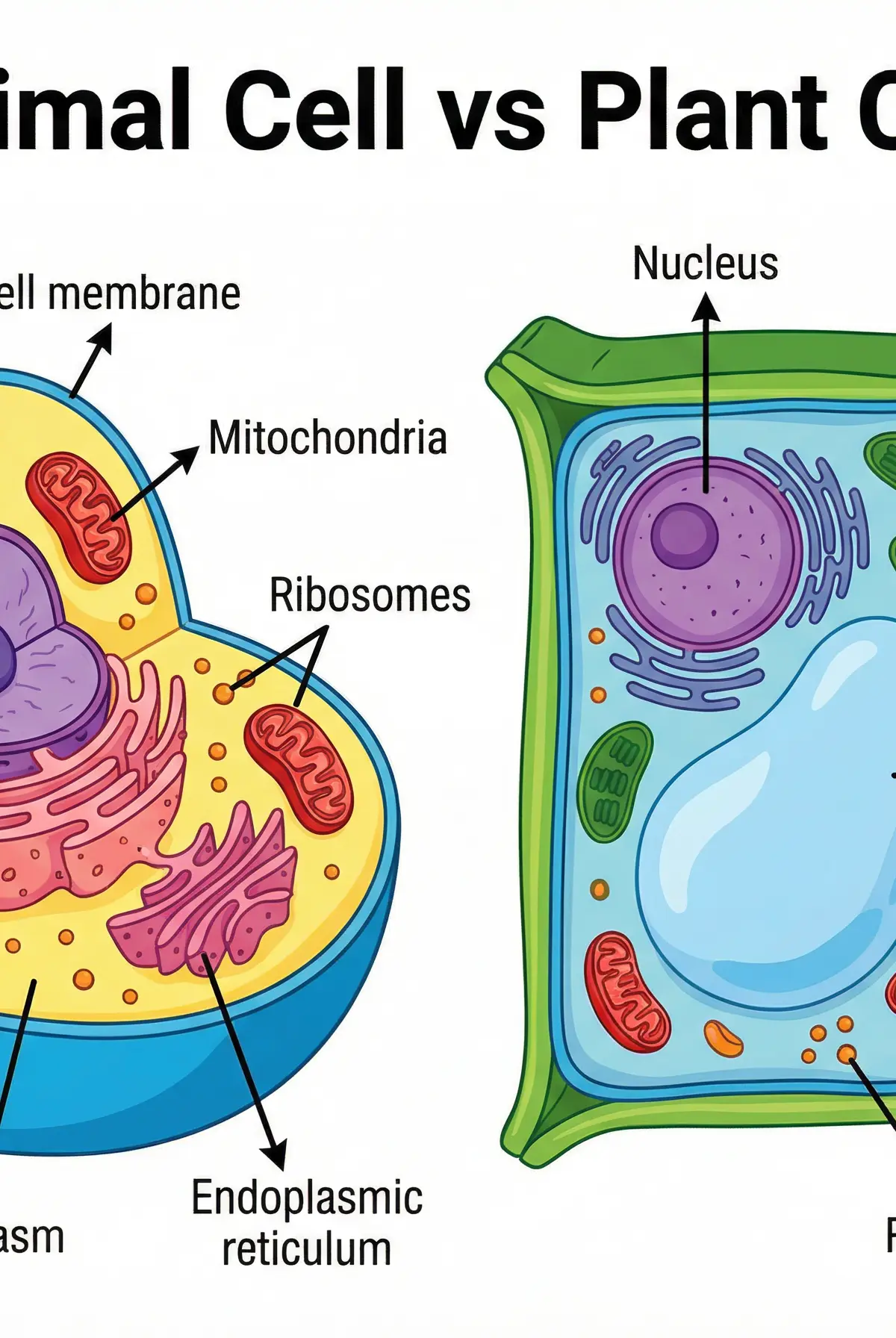 Animal Cell vs Plant Cell Structure