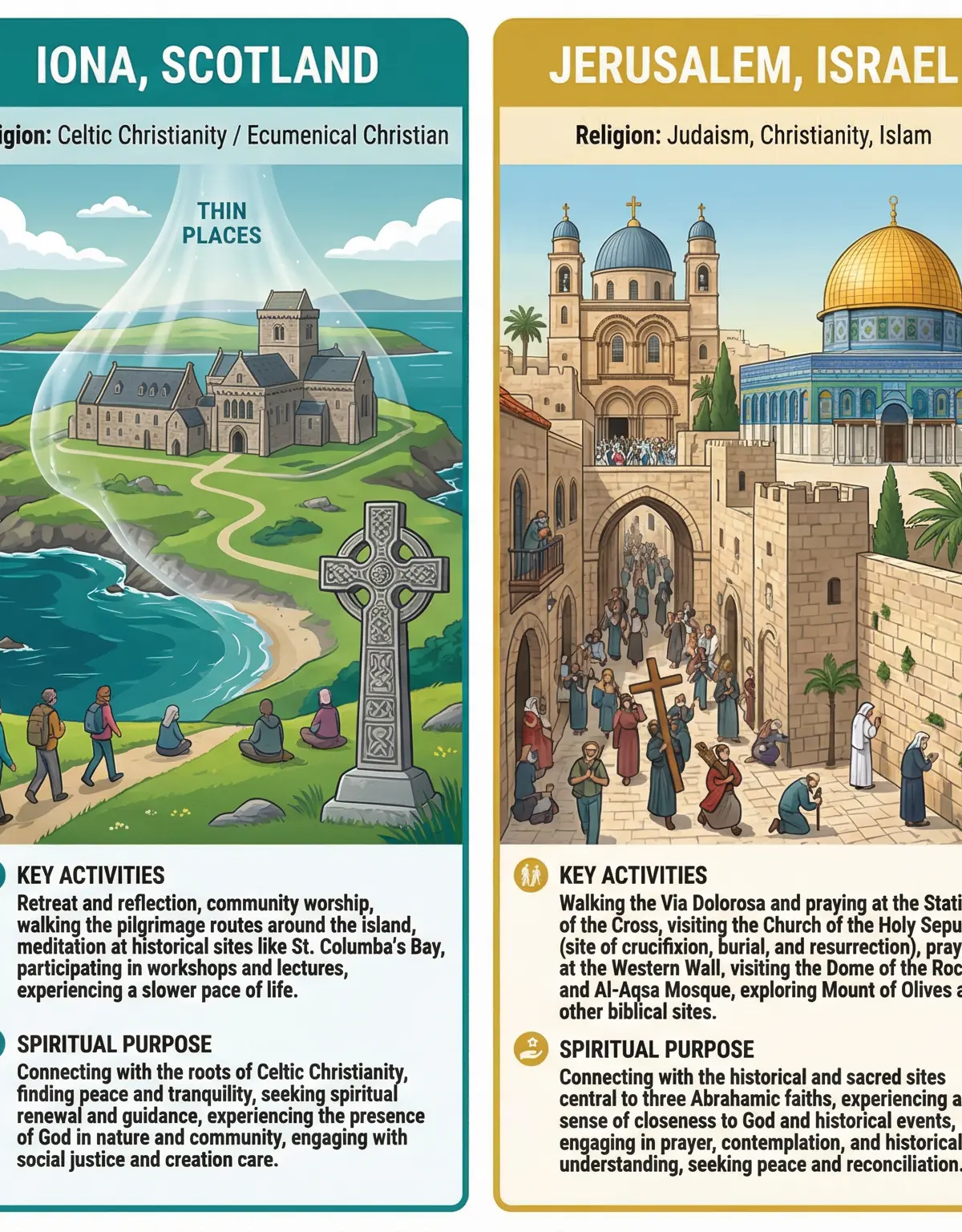 Comparison of Major Pilgrimage Sites