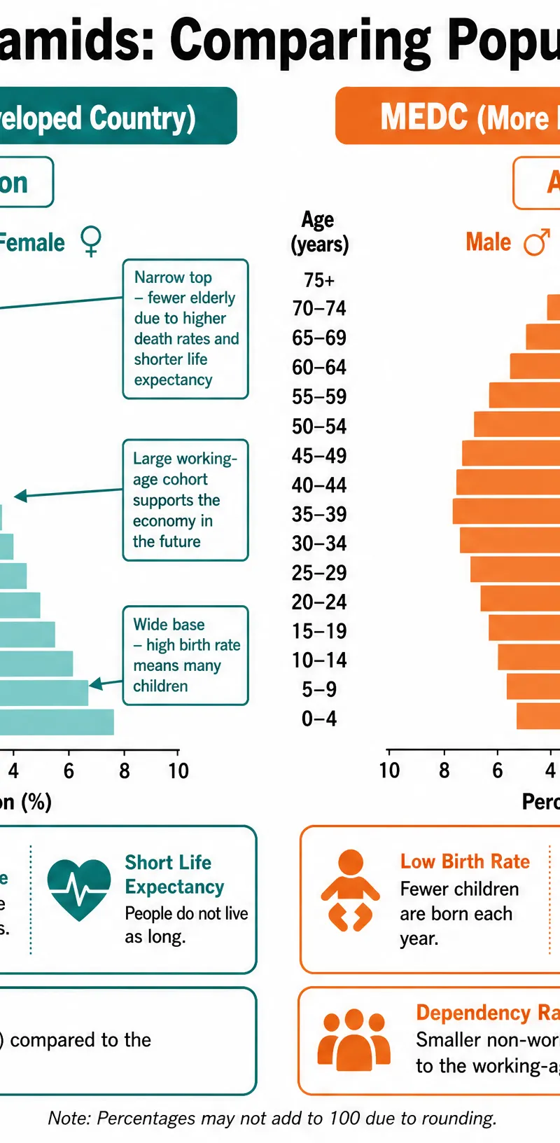 Comparing population structures.