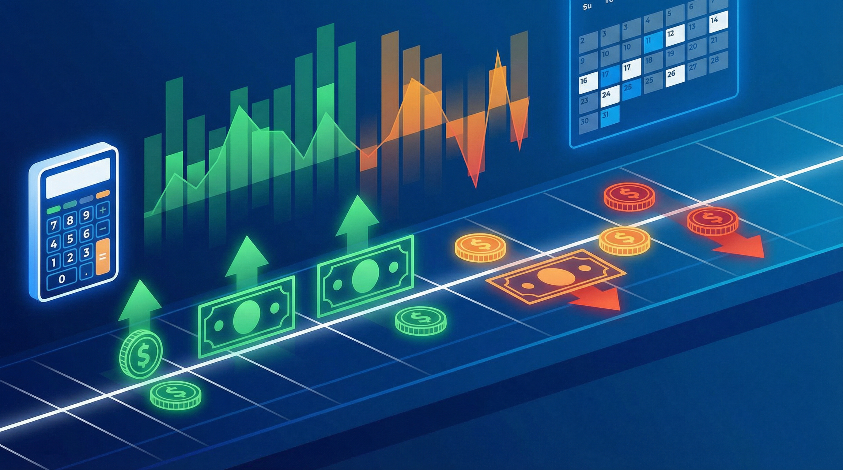 Cash flow forecasting — Edexcel GCSE study guide illustration