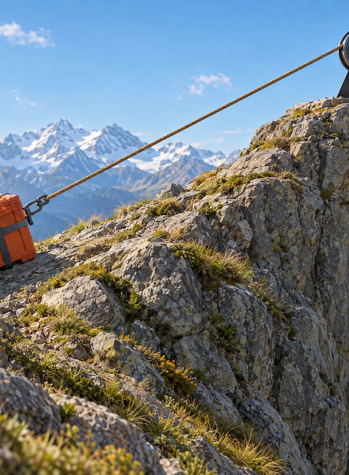 Forces models in a real-world slope-and-rope situation