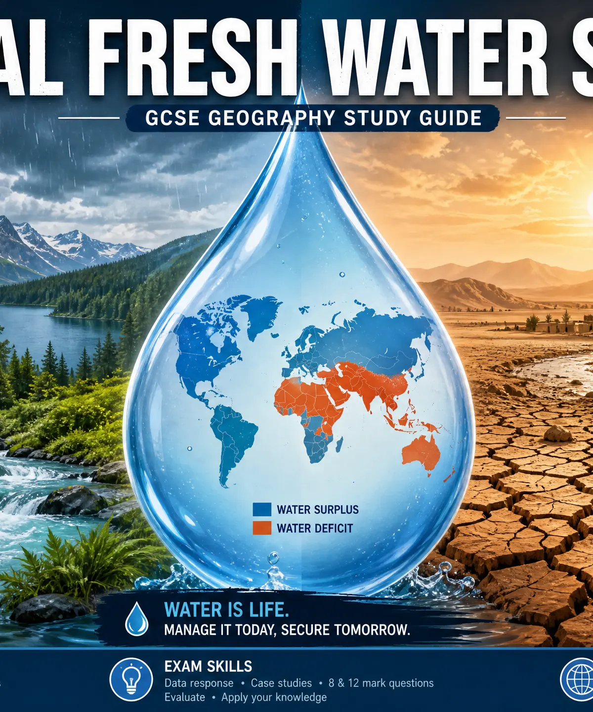 Global Fresh Water Supply: Surplus vs Deficit