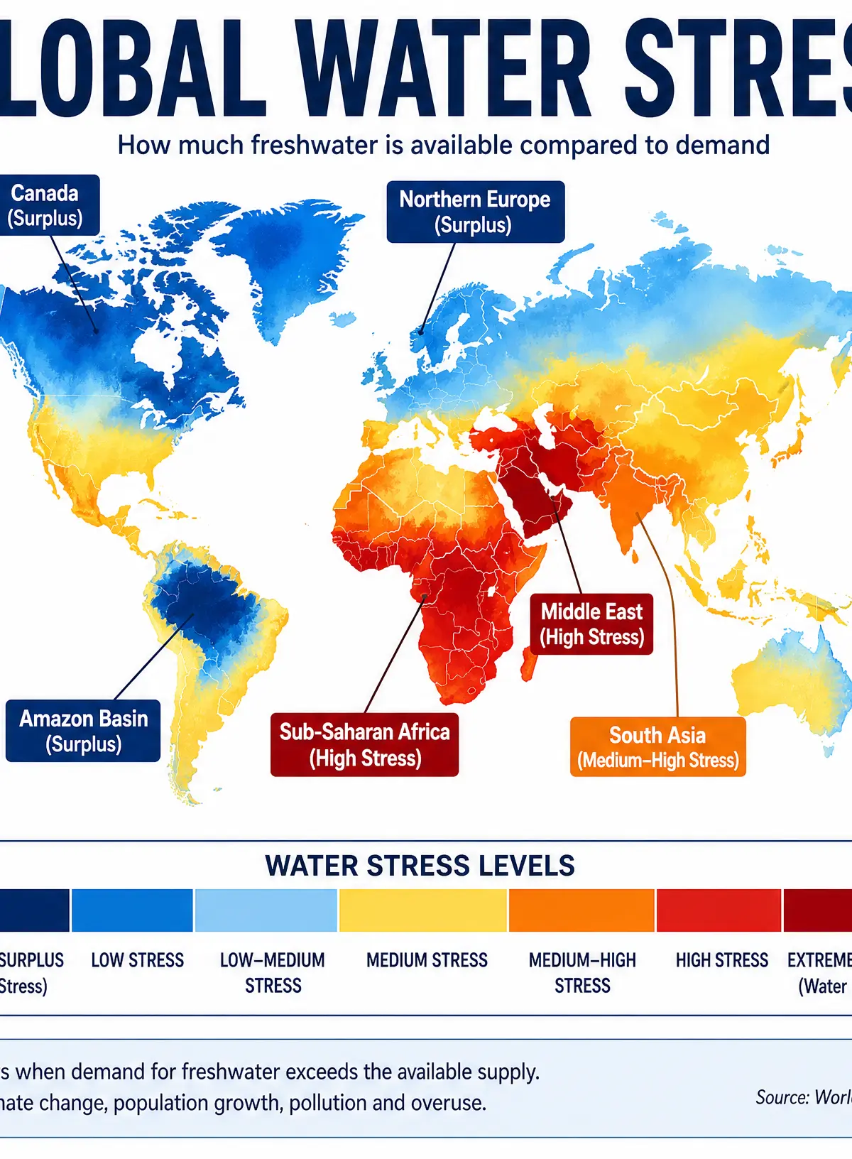Global Water Stress and Future Projections