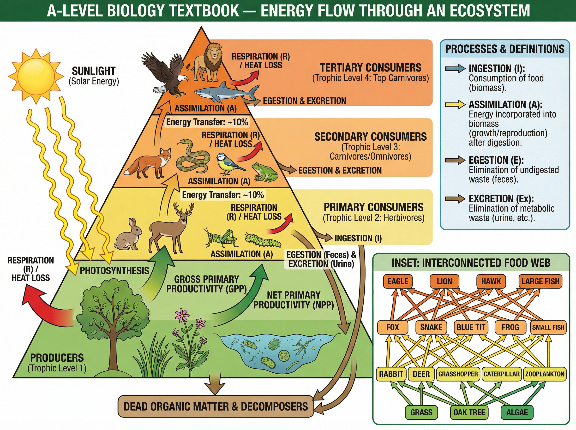 Energy Flow Through an Ecosystem
