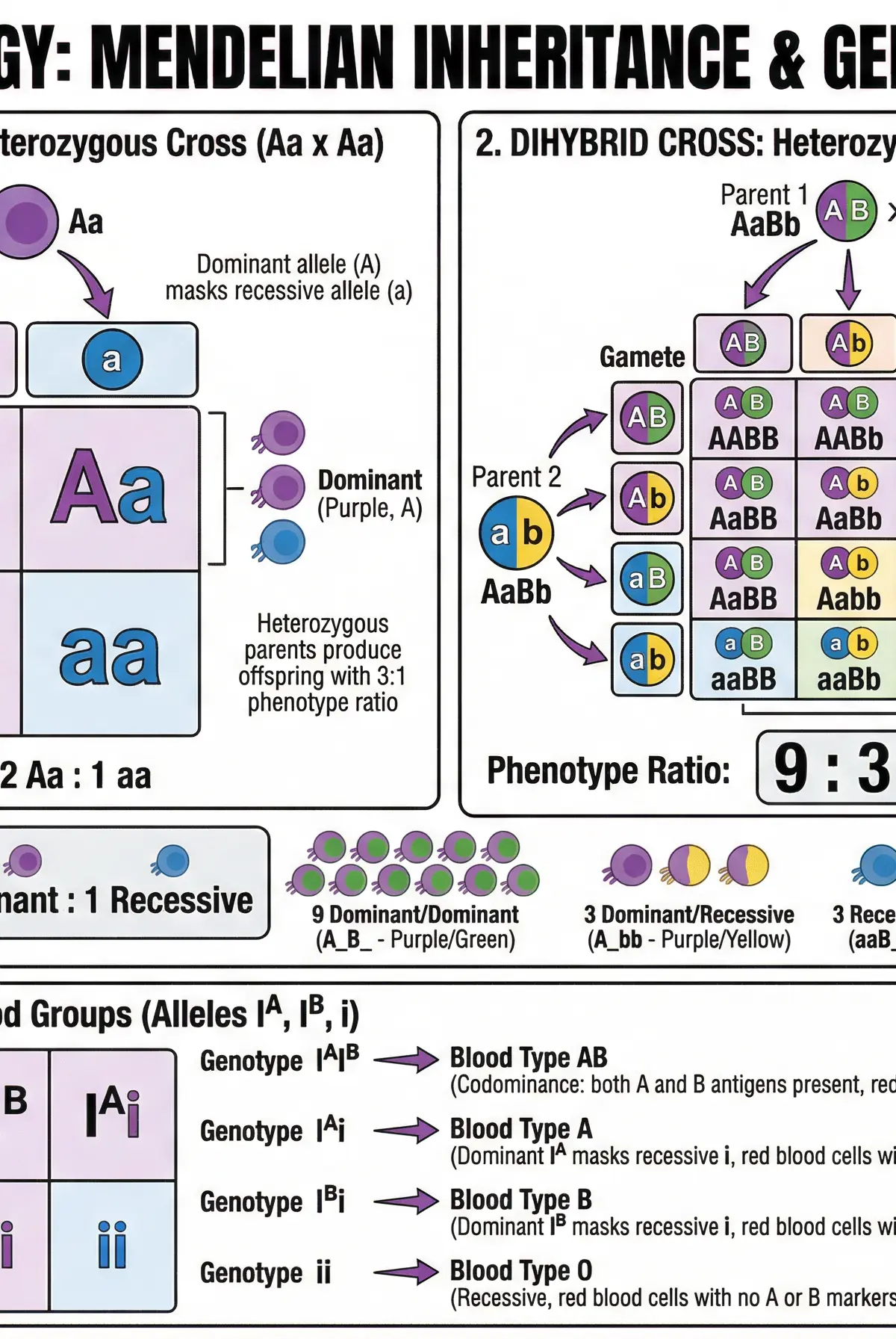 Mendelian Inheritance and Genetic Crosses