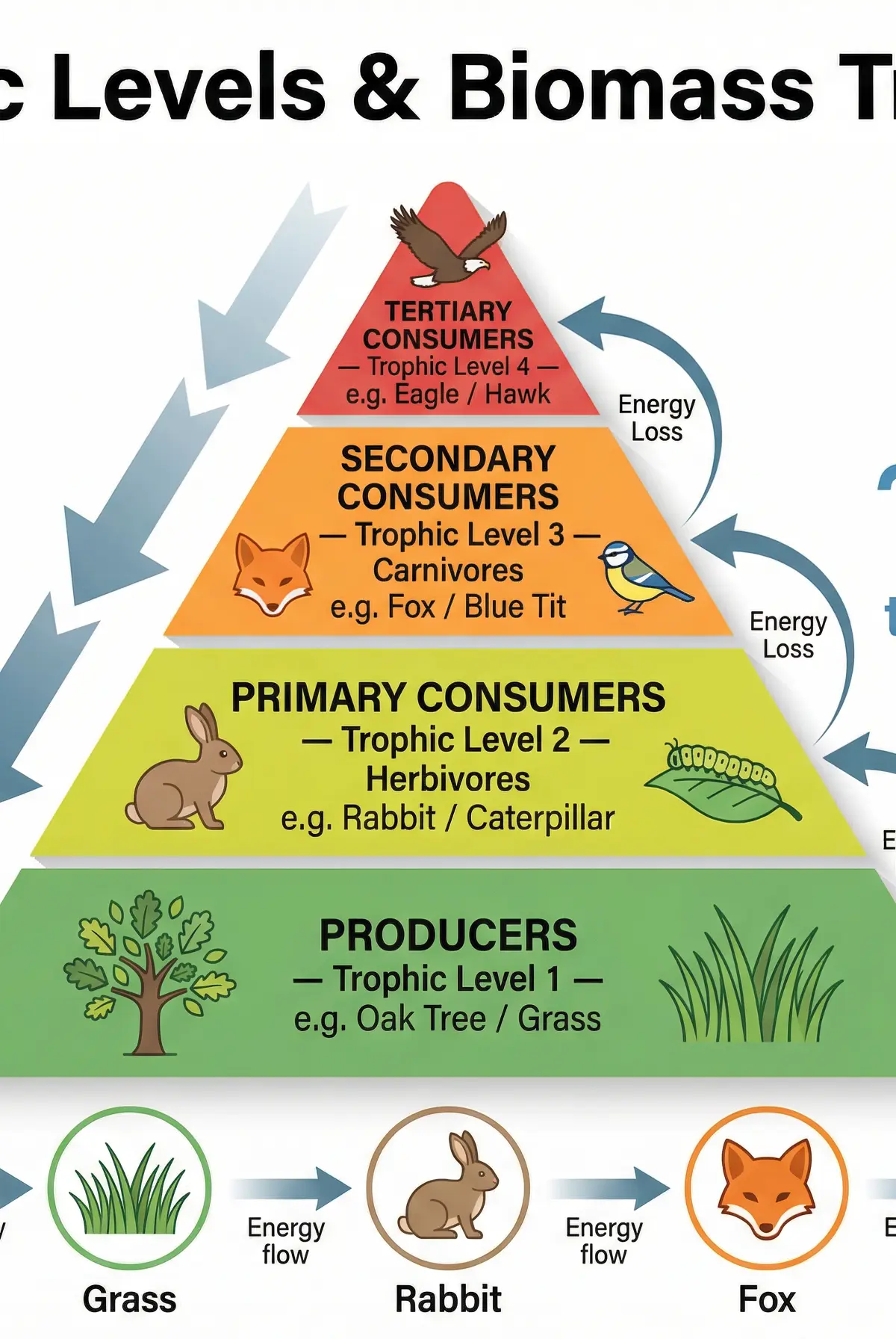 Trophic Levels and Biomass Transfer