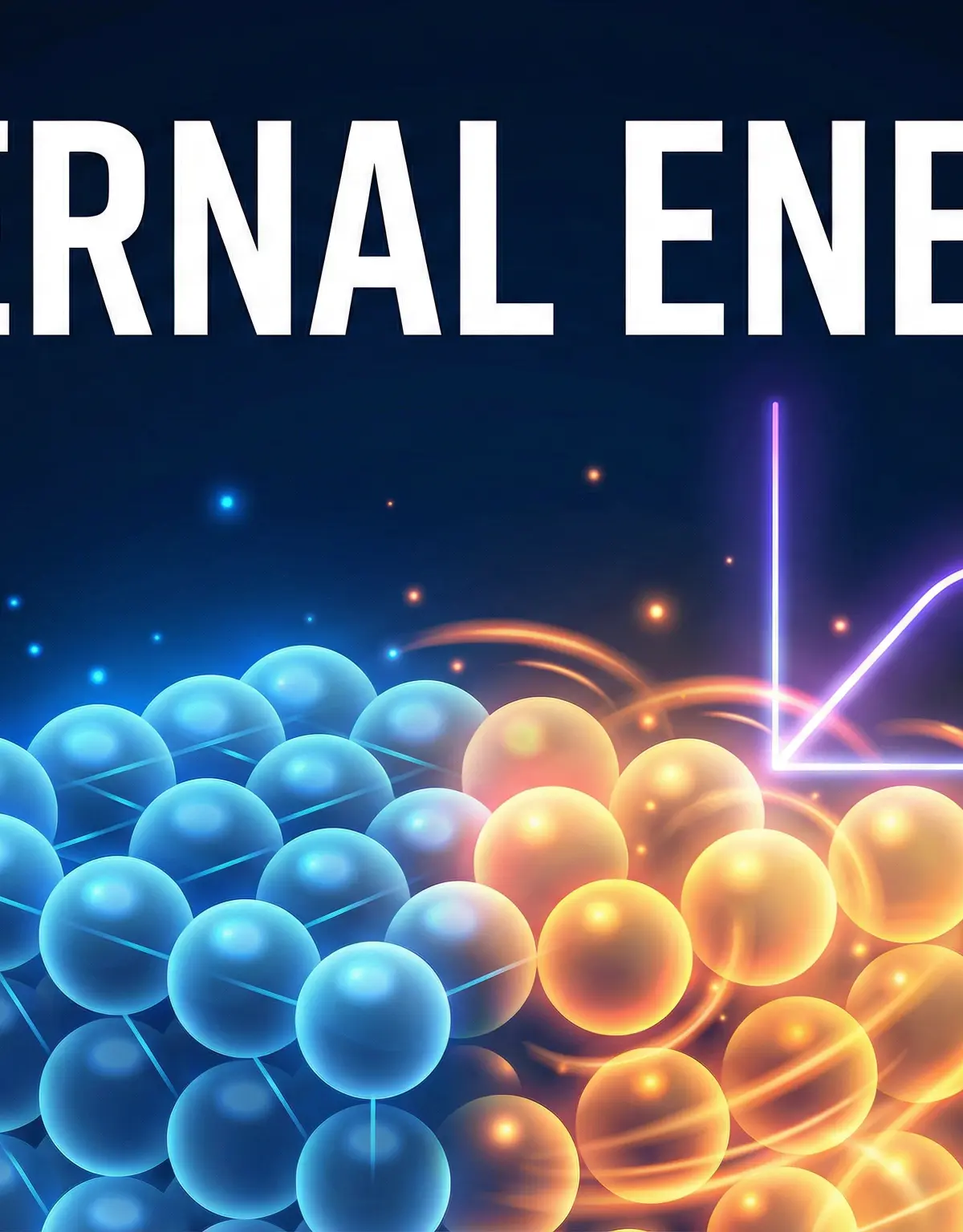 An illustration of particles in different energy states with a superimposed heating curve.