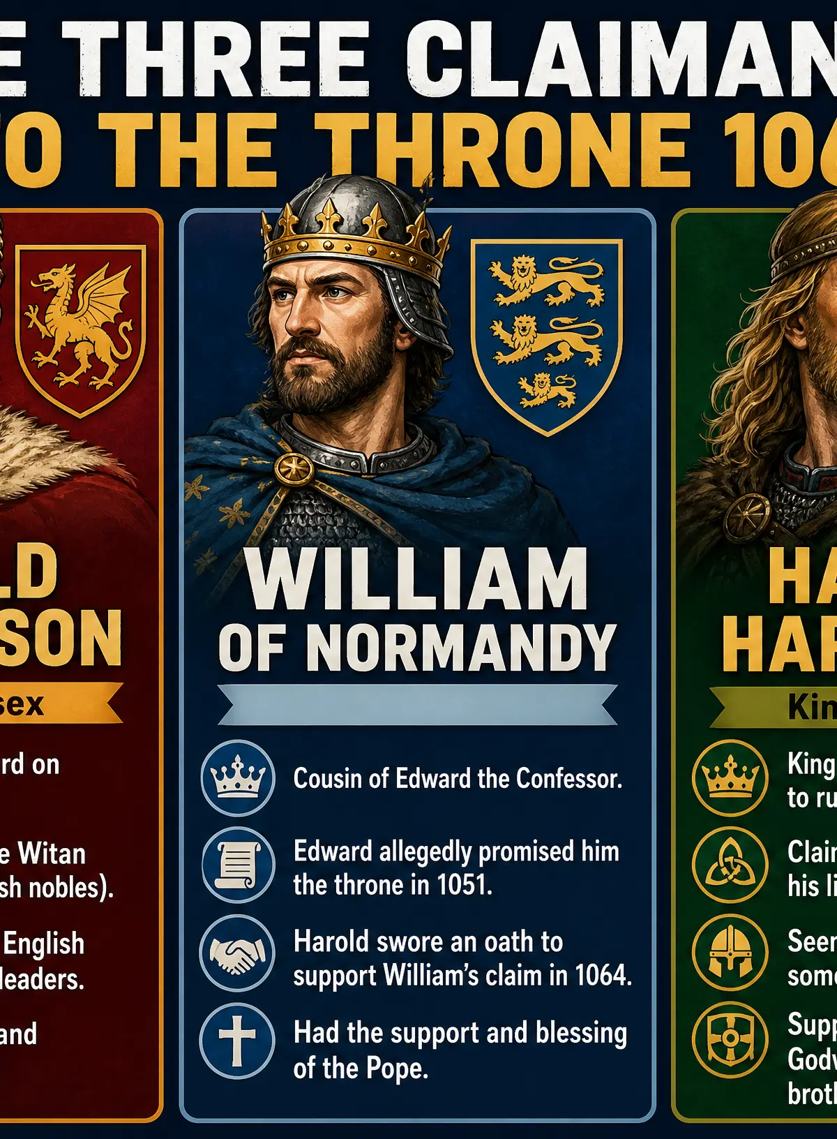The Three Claimants to the Throne 1066