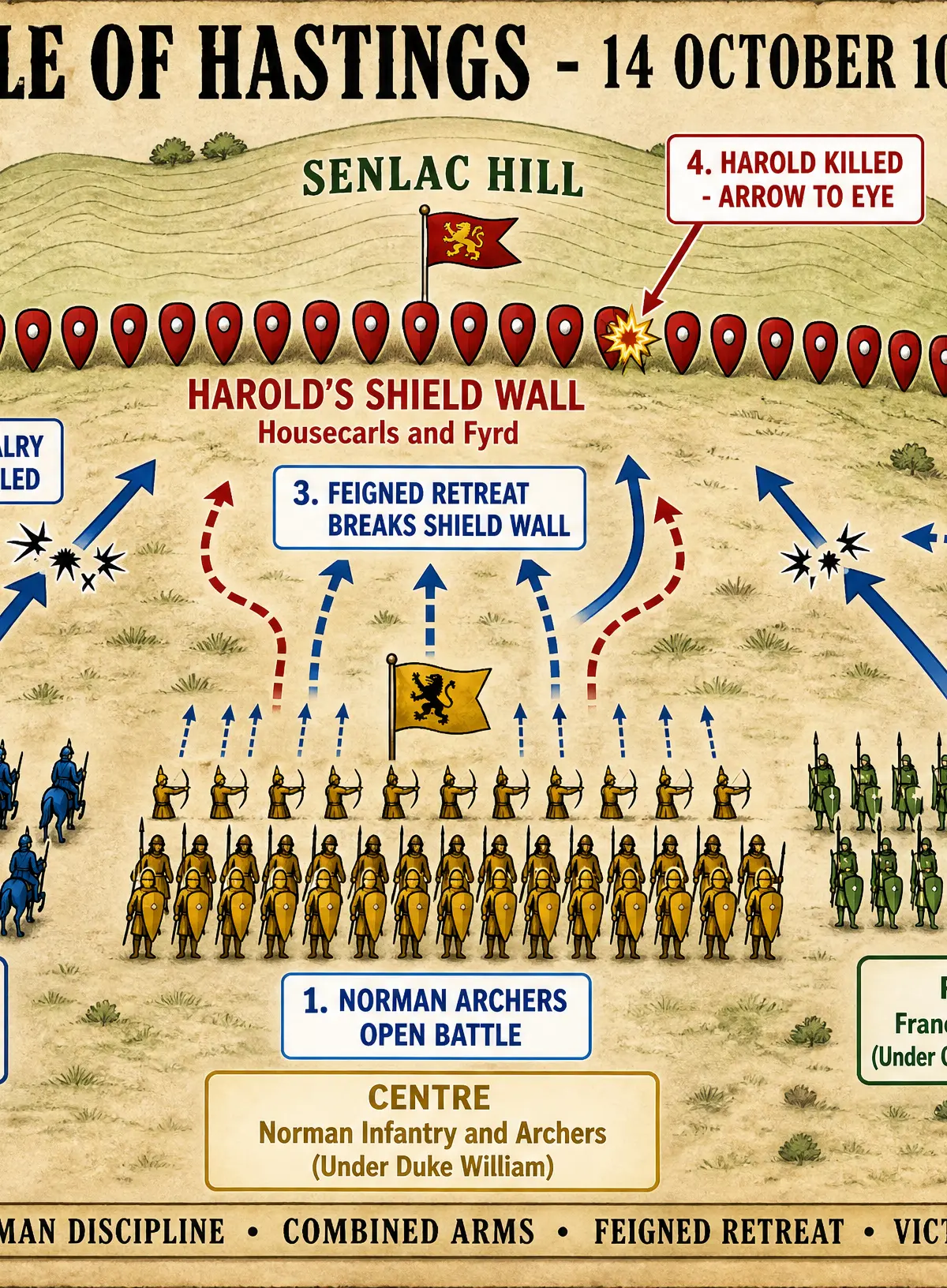 Tactics at the Battle of Hastings