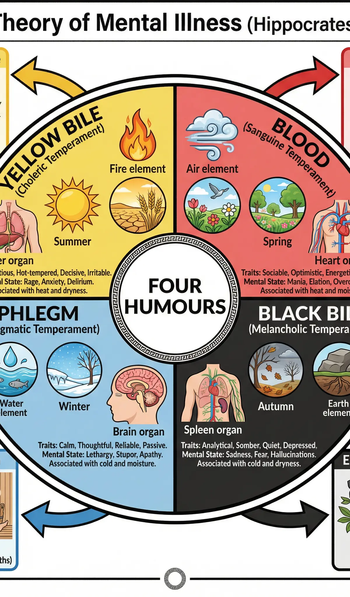The Four Humours Theory (Hippocrates, c.400 BCE)
