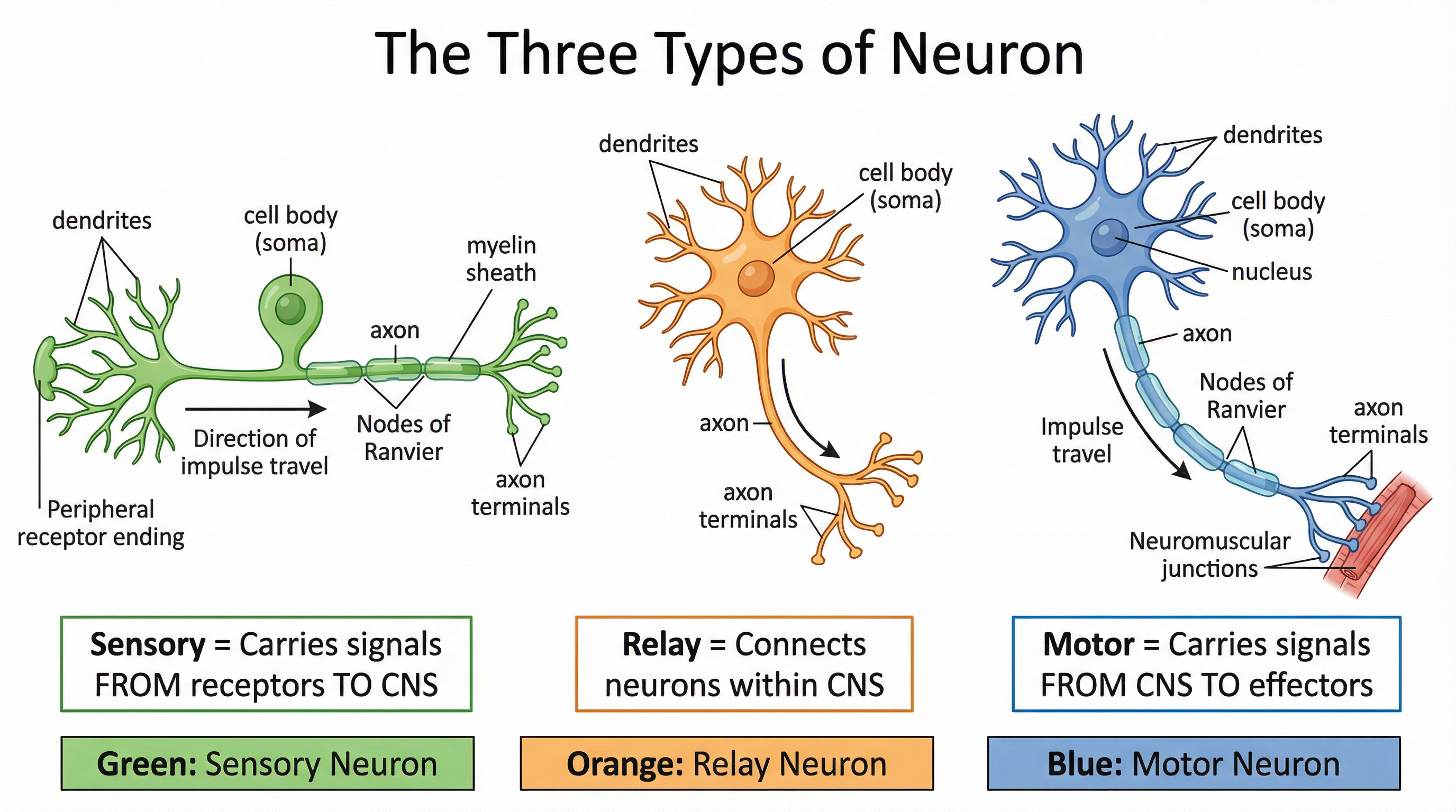 The Three Types of Neuron