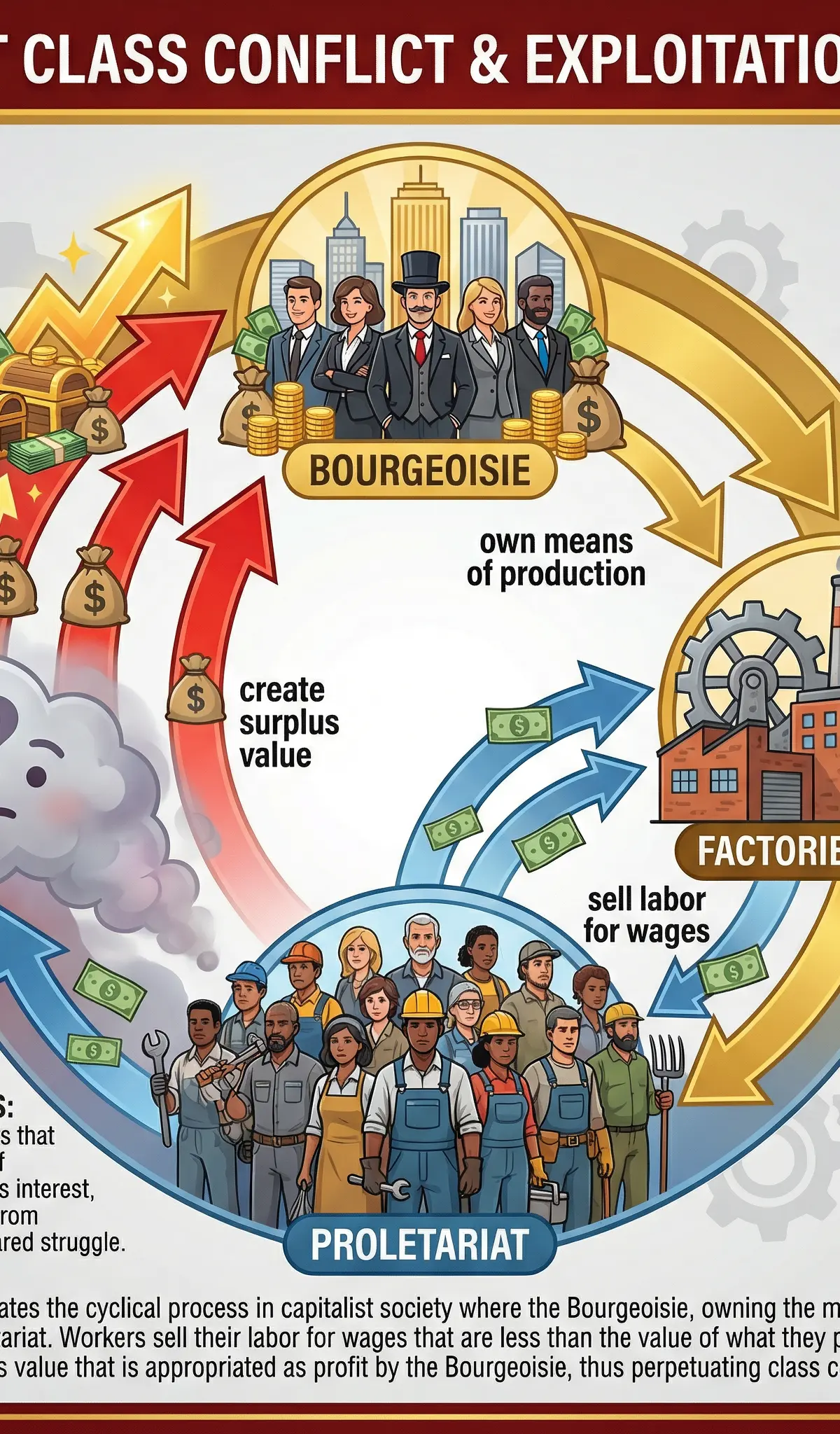 Marxist Class Conflict and Exploitation Cycle