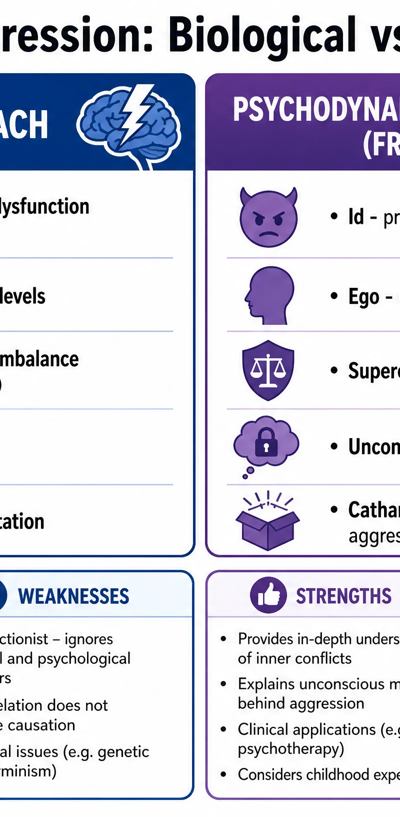 Explaining Aggression: Biological vs Psychodynamic