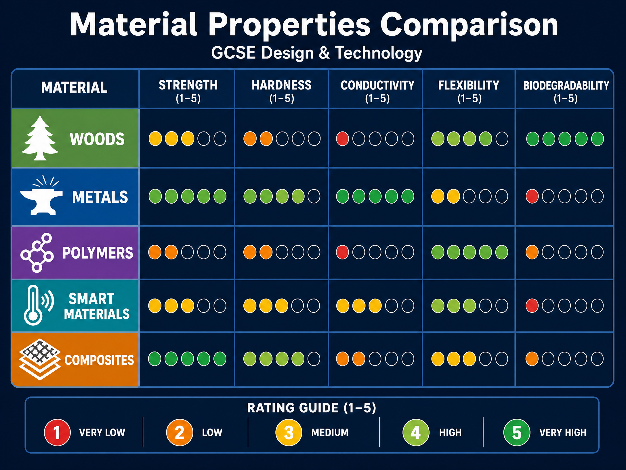 Material Properties Comparison