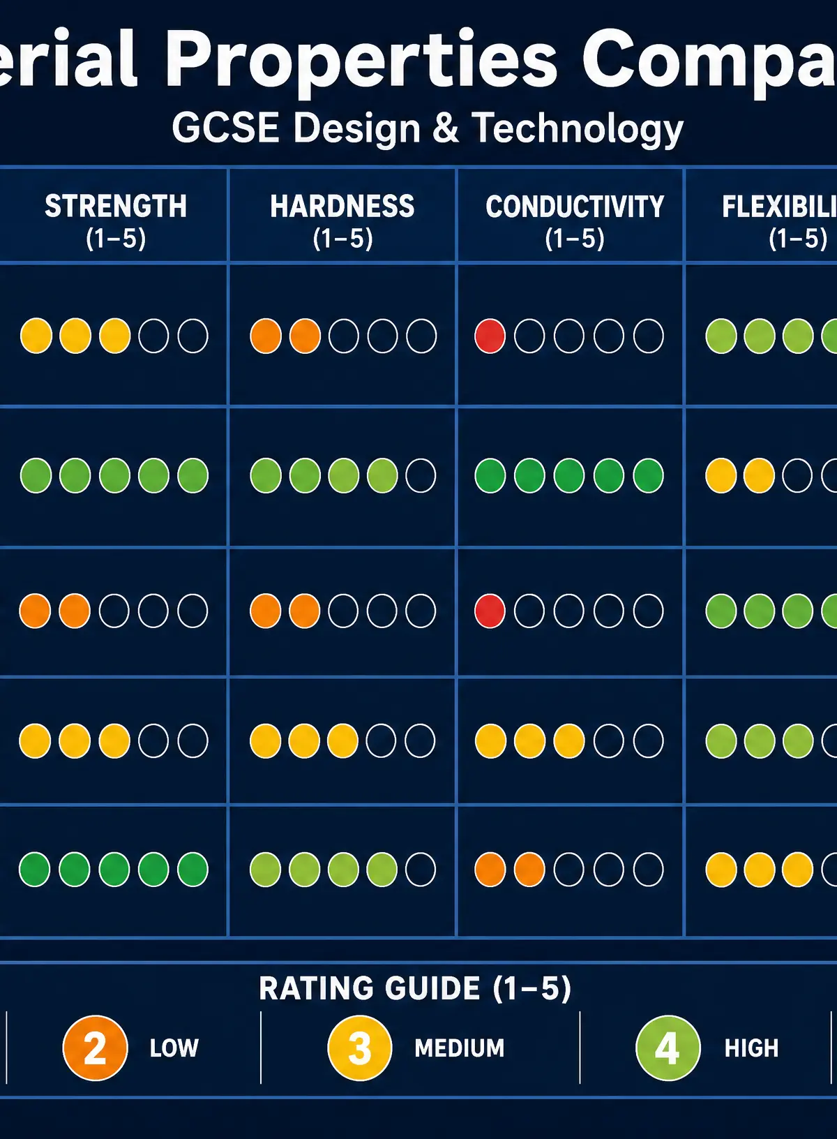 Material Properties Comparison