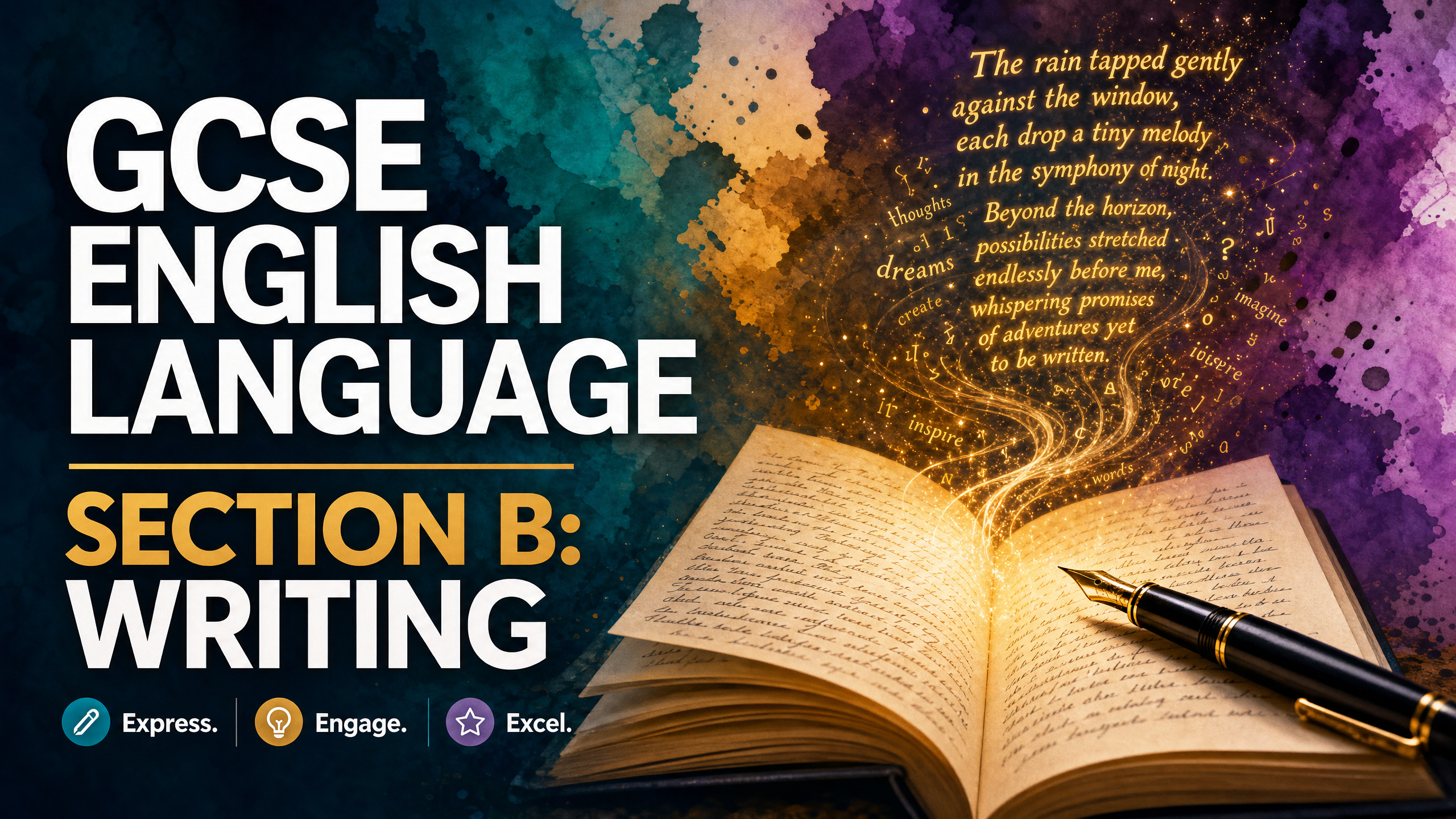 Header image for Section B (30%) – Writing