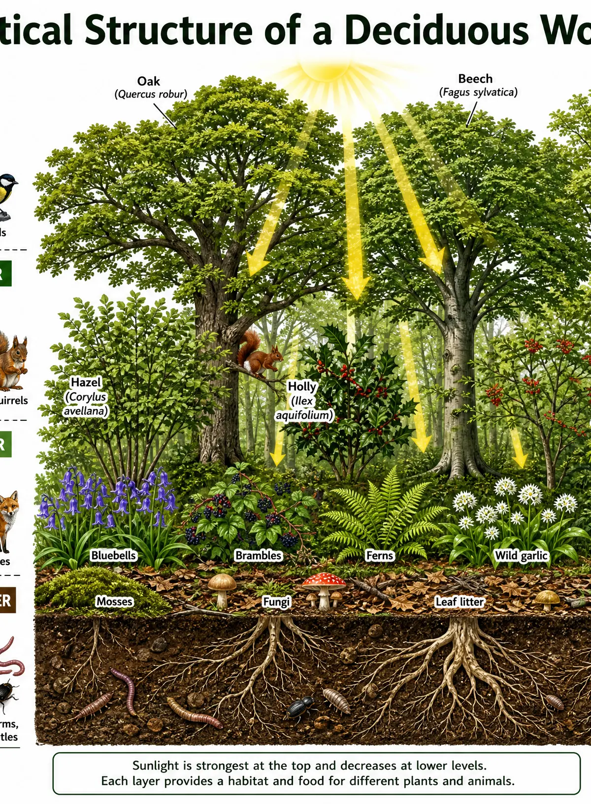 Vertical Structure of a Deciduous Woodland