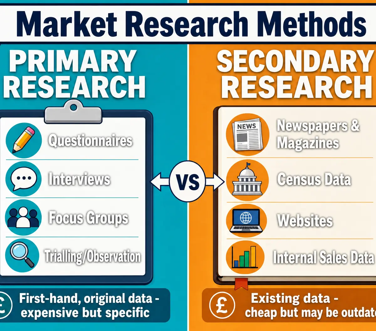 Primary vs Secondary Market Research
