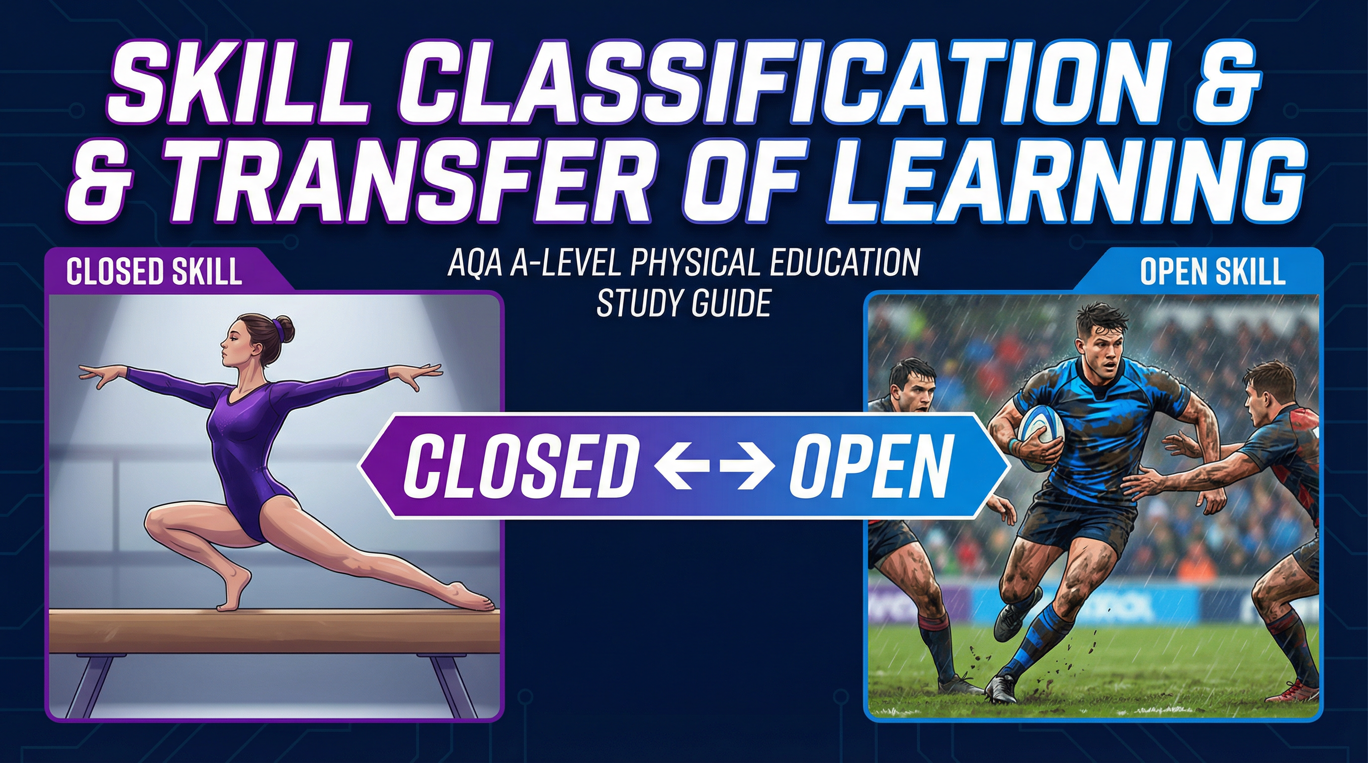 Header image for AQA A-Level PE: Skill Classification and Transfer of Learning.