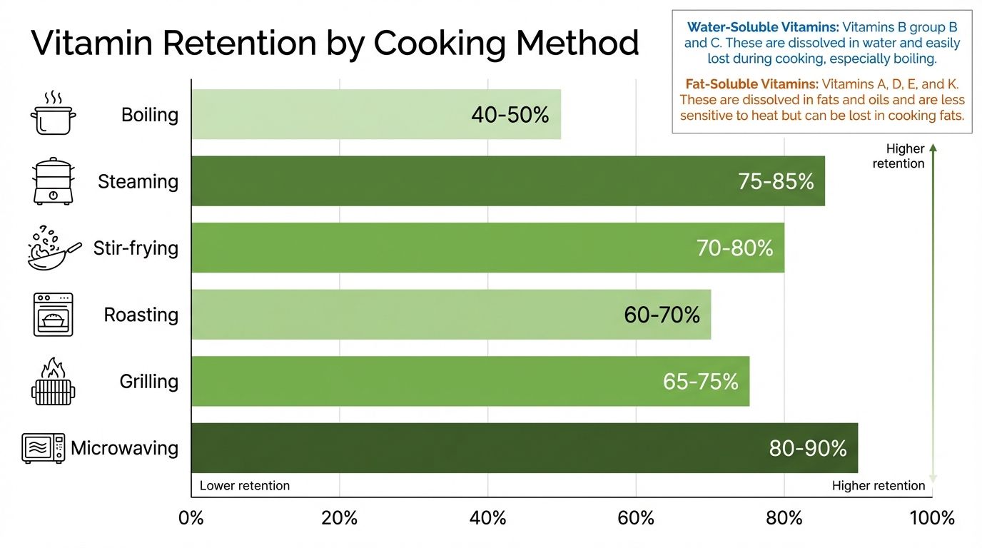 Vitamin Retention by Cooking Method