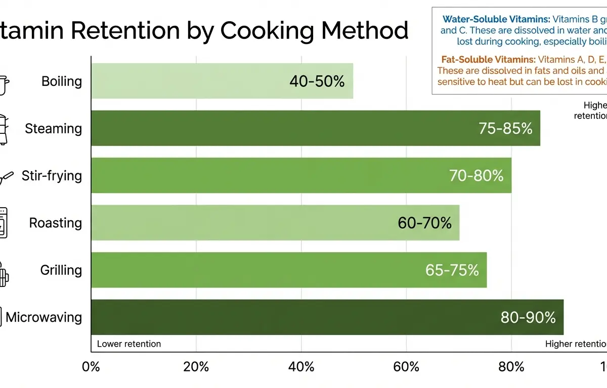 Vitamin Retention by Cooking Method