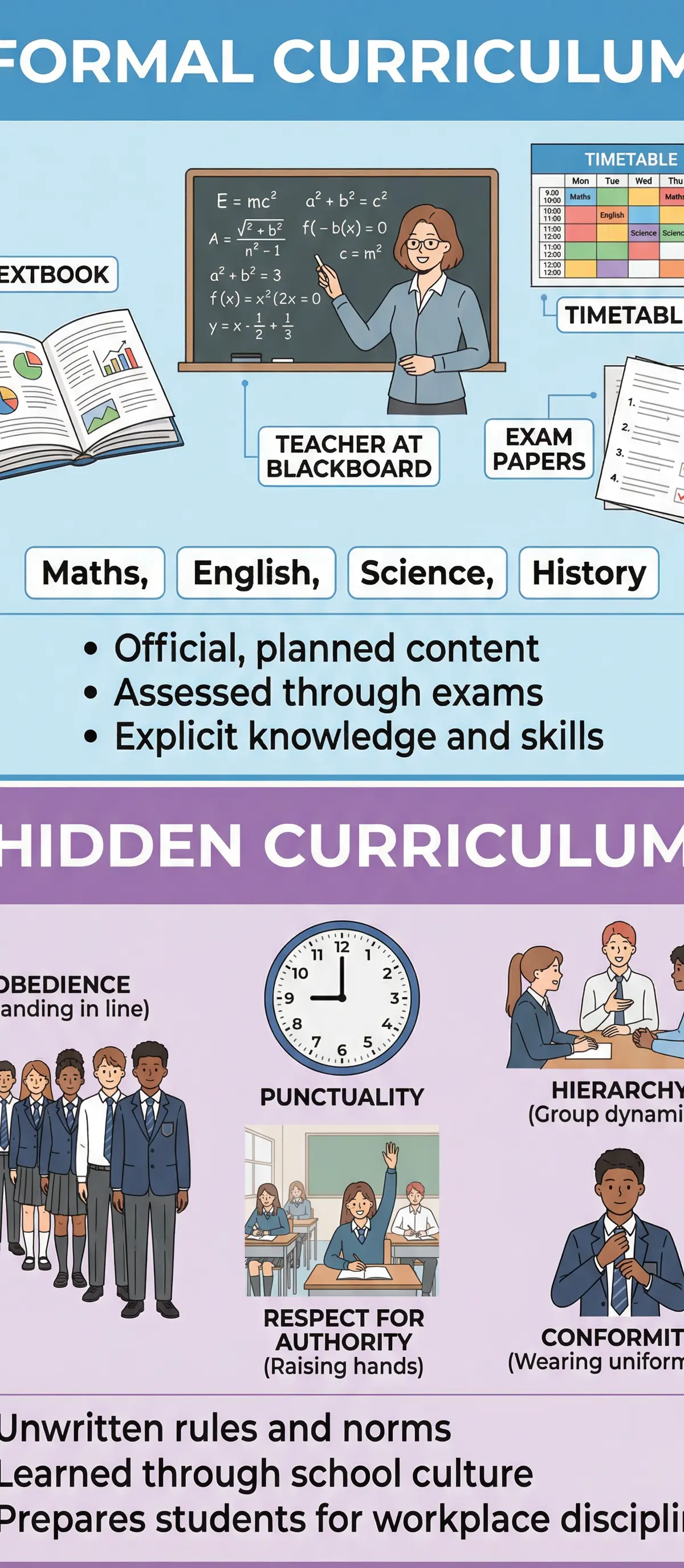 Formal vs. Hidden Curriculum