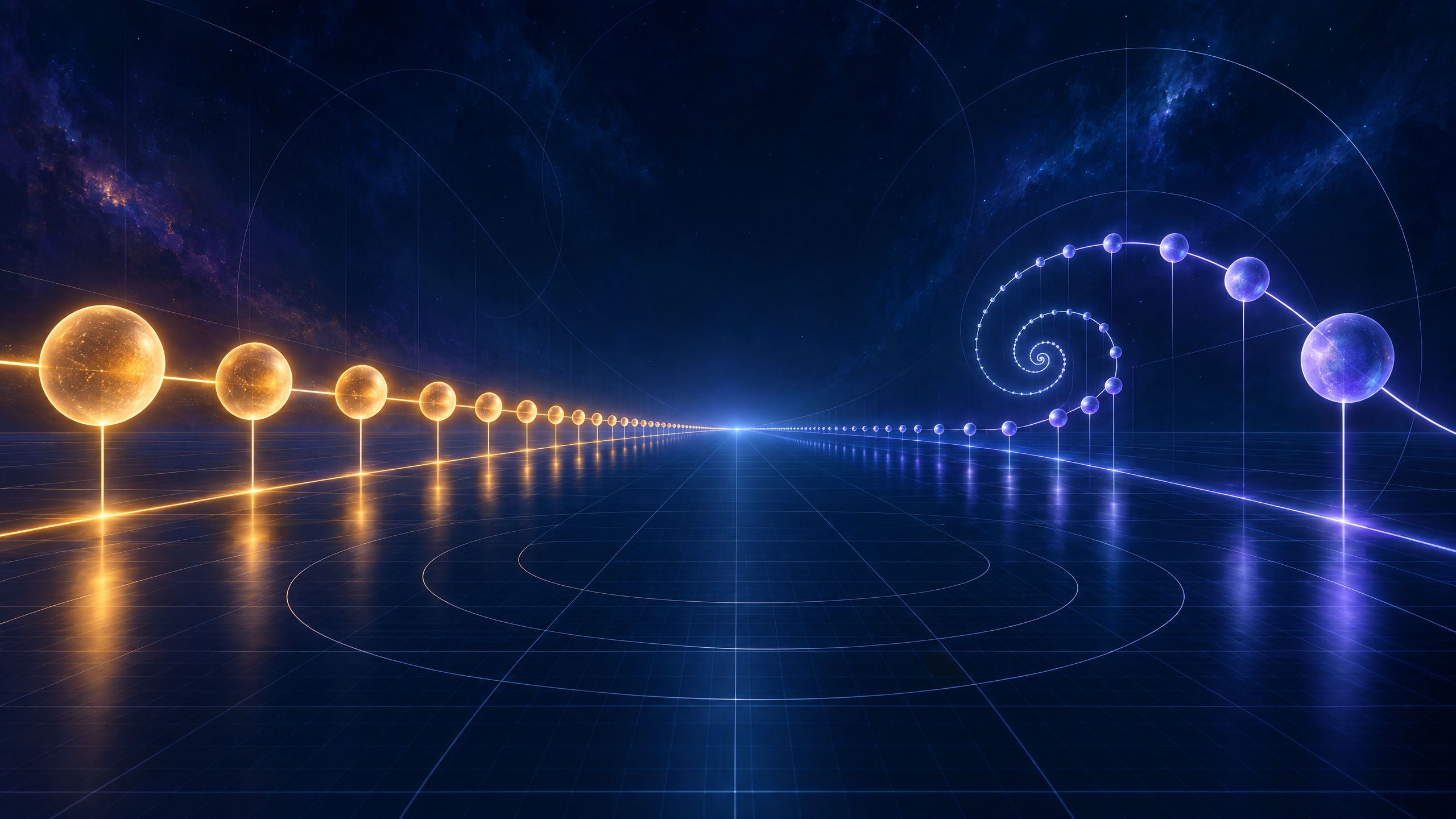 Sequences and series: patterns reaching towards infinity.