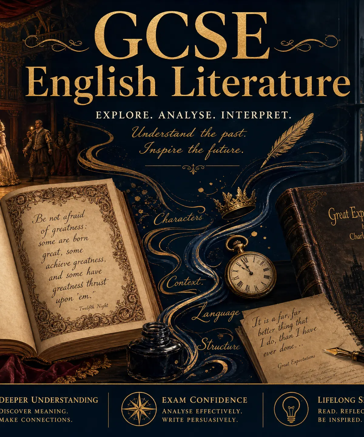 Header image for GCSE English Literature: Shakespeare and the 19th-Century Novel