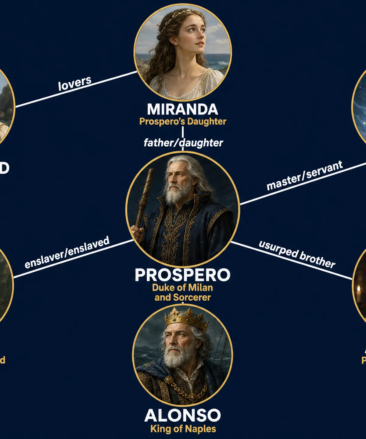 Character Relationships in The Tempest