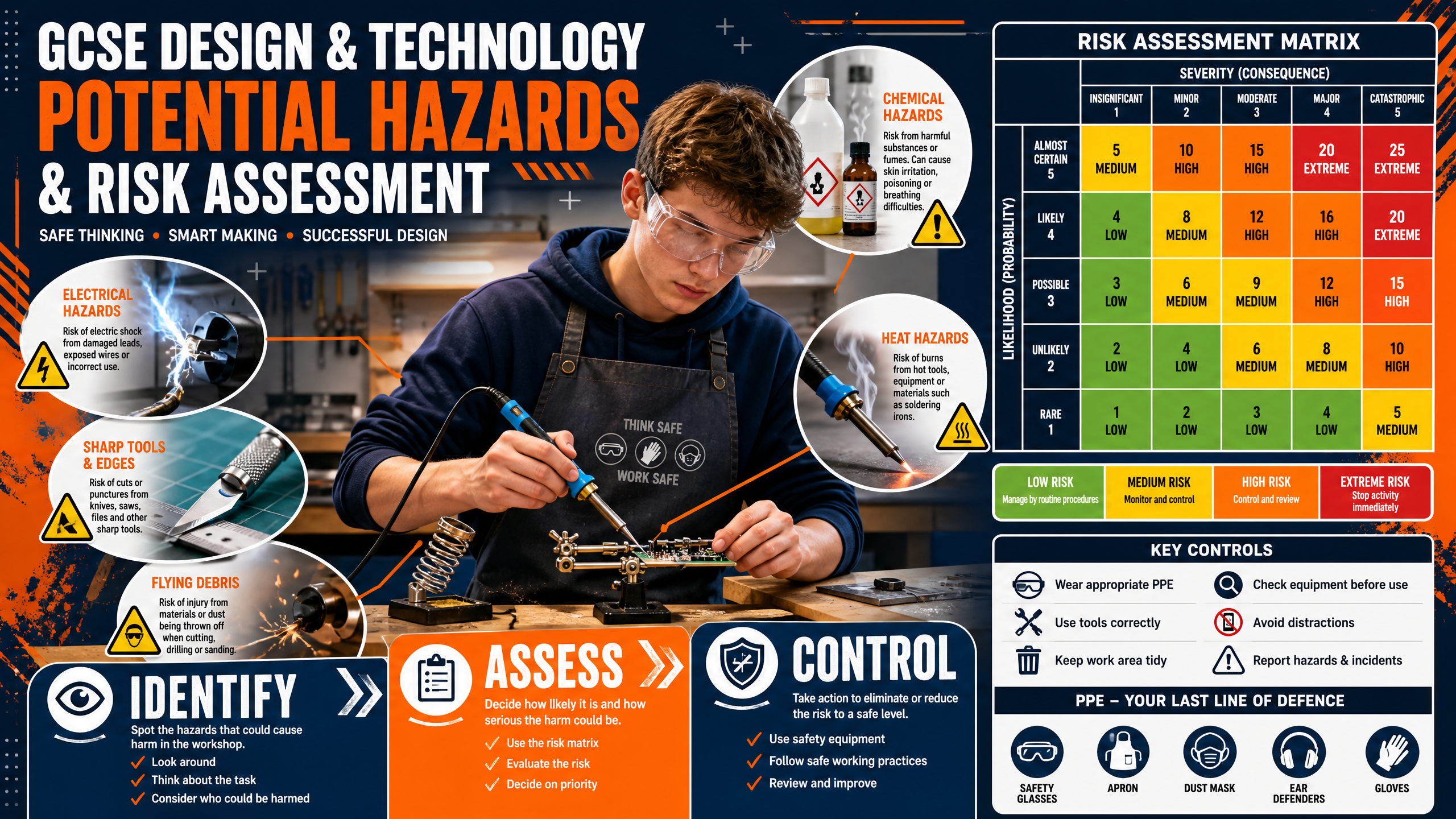 Header image for Topic 7: Potential hazards and risk assessment