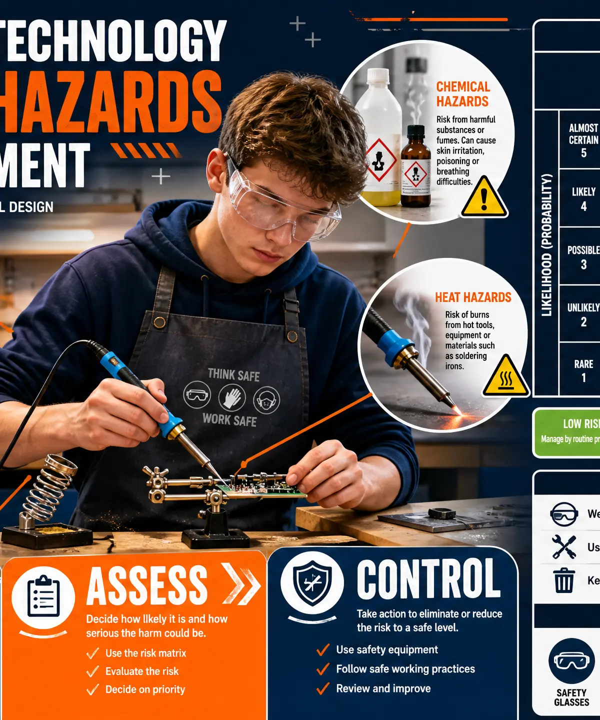 Header image for Topic 7: Potential hazards and risk assessment