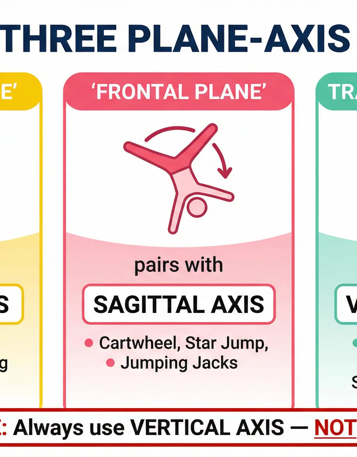 GCSE PE: The Three Plane-Axis Pairings.