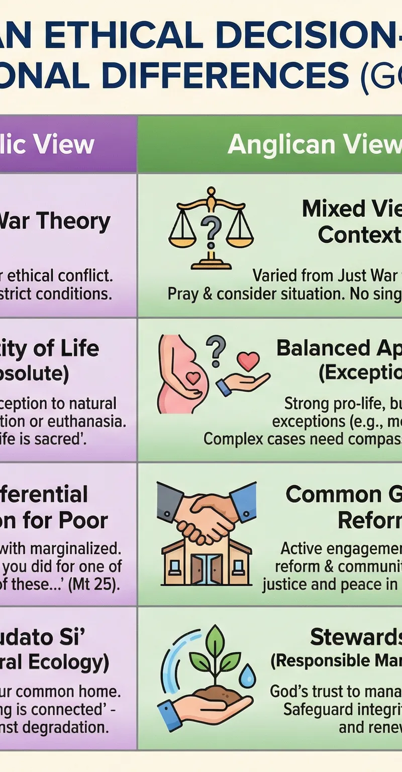 Christian Denominational Differences on Ethical Issues.