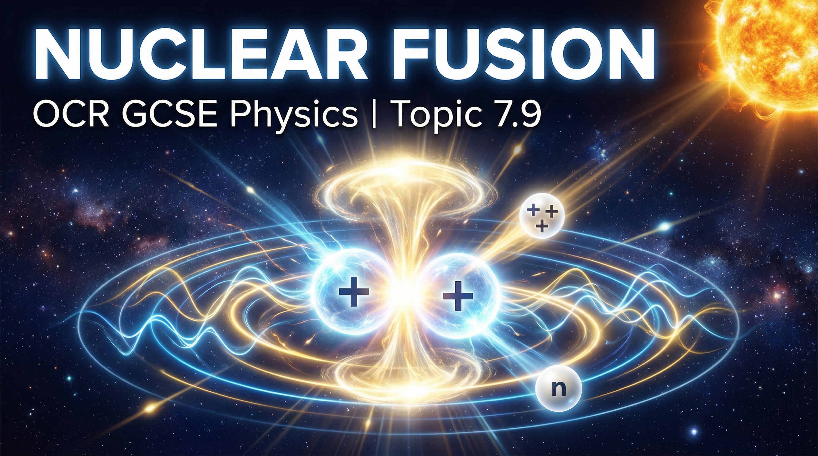 Header image for OCR GCSE Physics: Nuclear Fusion (7.9)