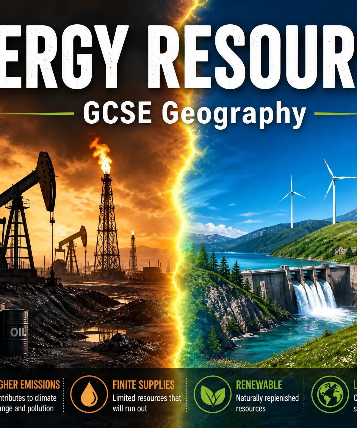 The transition from non-renewable to renewable energy resources